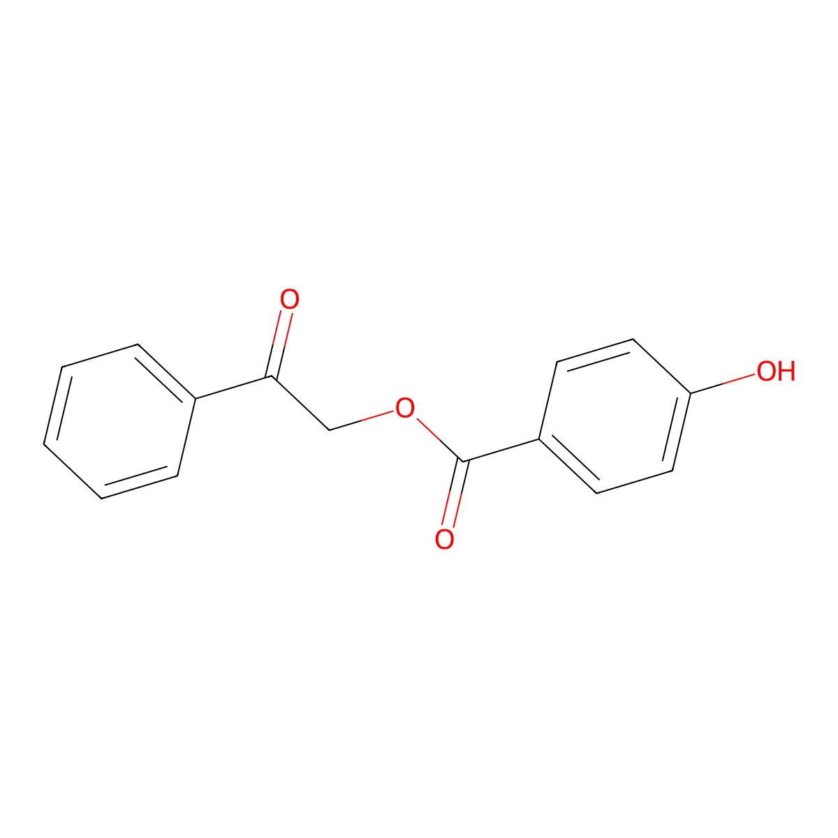 2-Oxo-2-phenylethyl 4-hydroxybenzoate molecular structure, CAS 55153-15-6