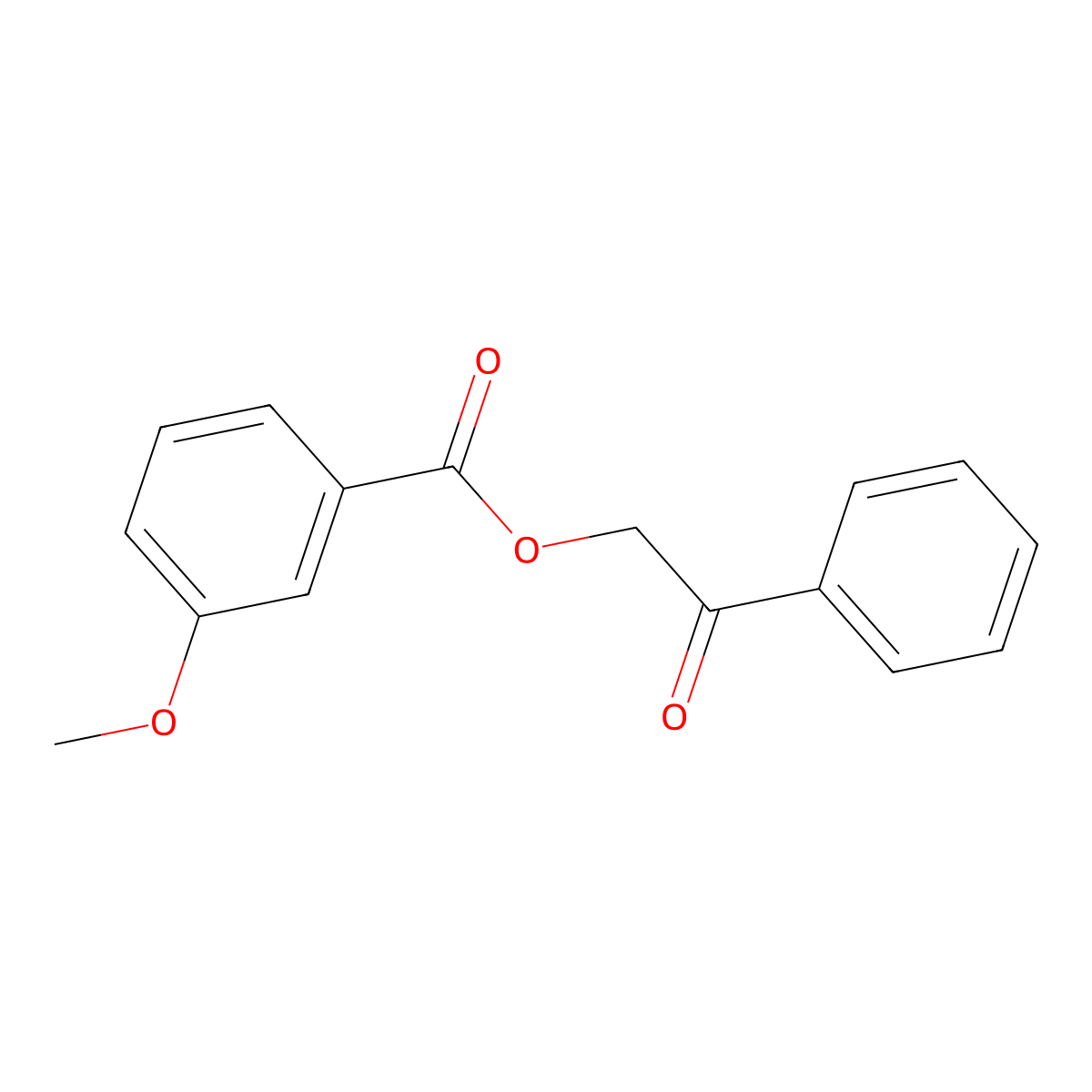 2-Oxo-2-phenylethyl 3-methoxybenzoate molecular structure, CAS 55153-18-9