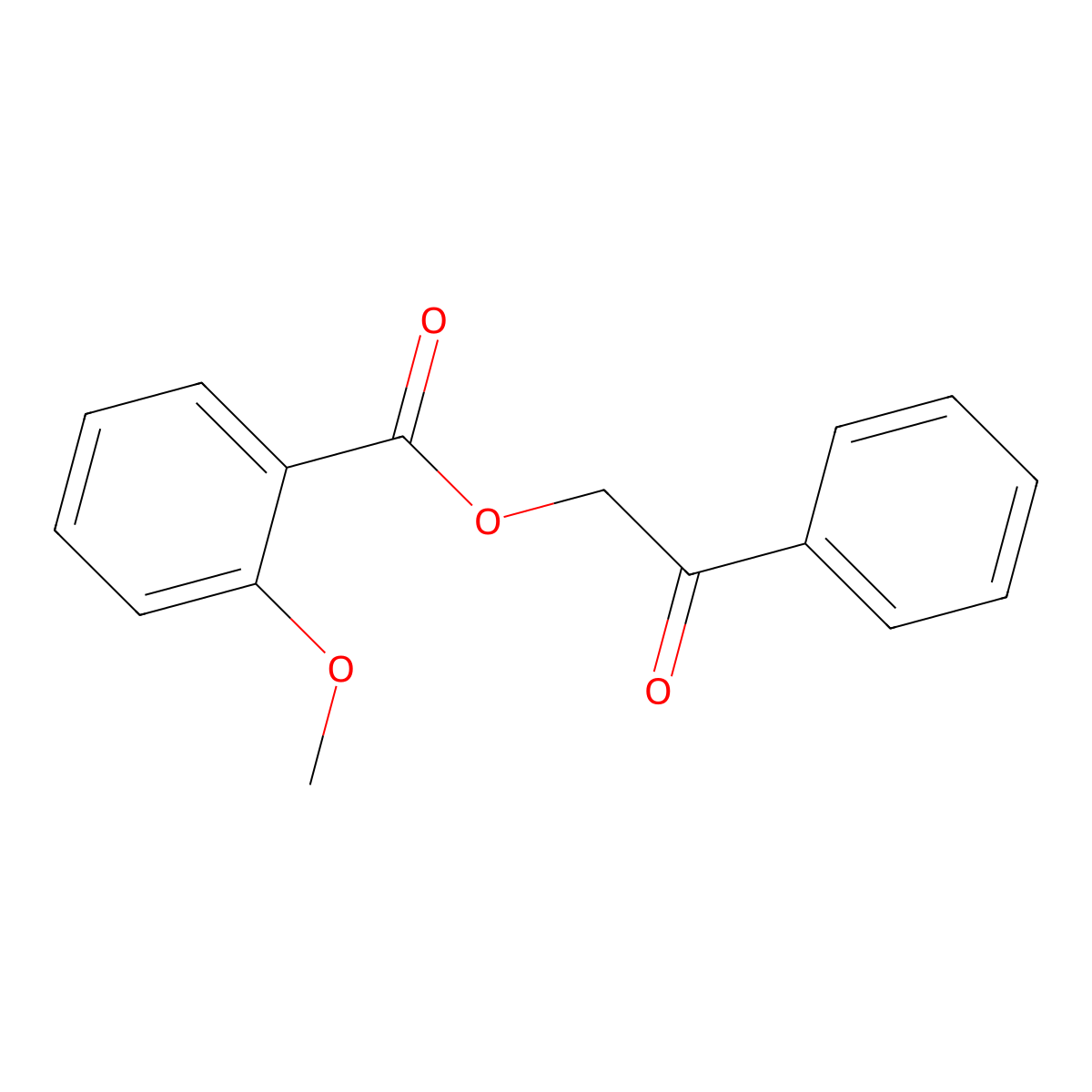 2-Methoxybenzoic acid phenacyl ester molecular structure, CAS 55153-19-0