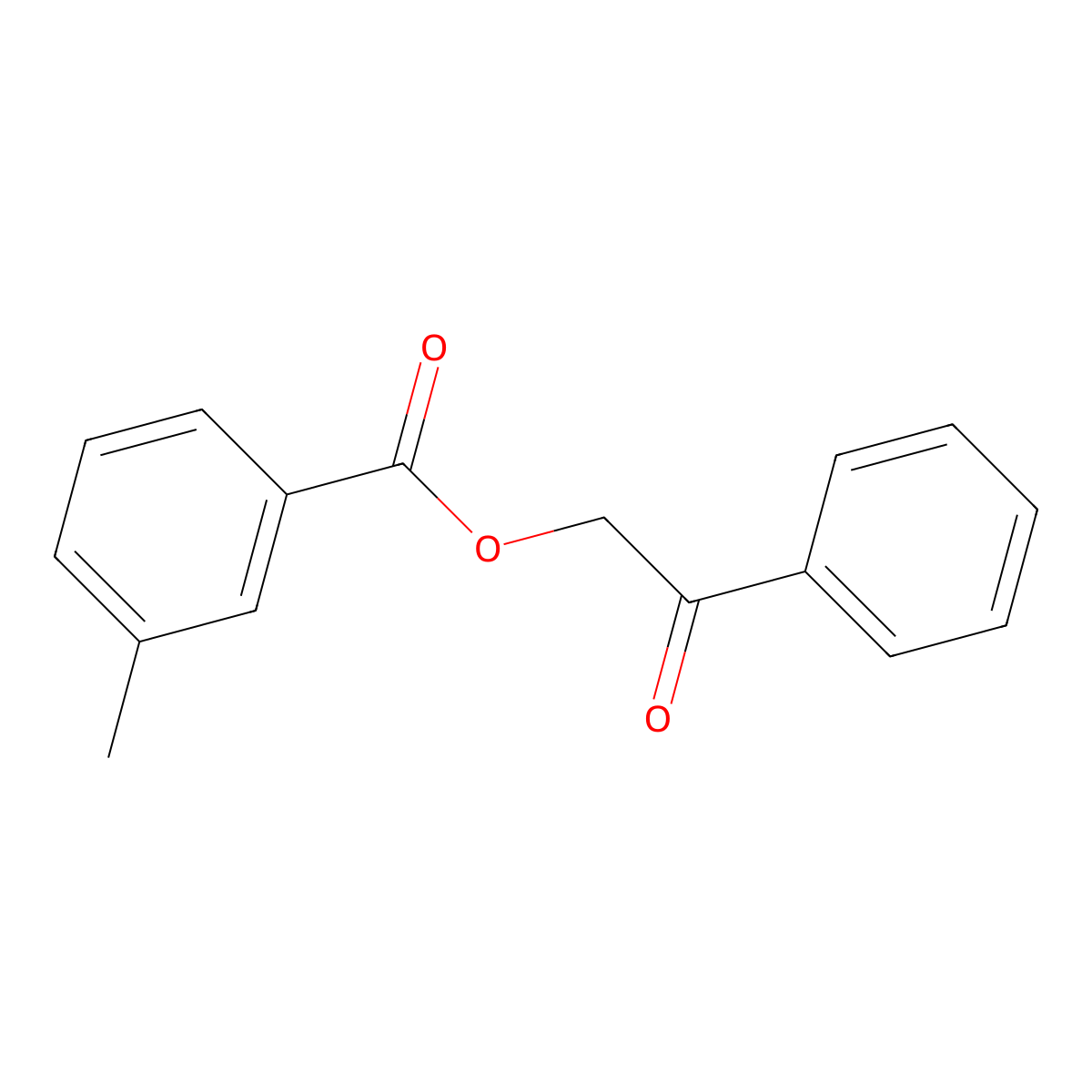 2-Oxo-2-phenylethyl 3-methylbenzoate molecular structure, CAS 55153-20-3