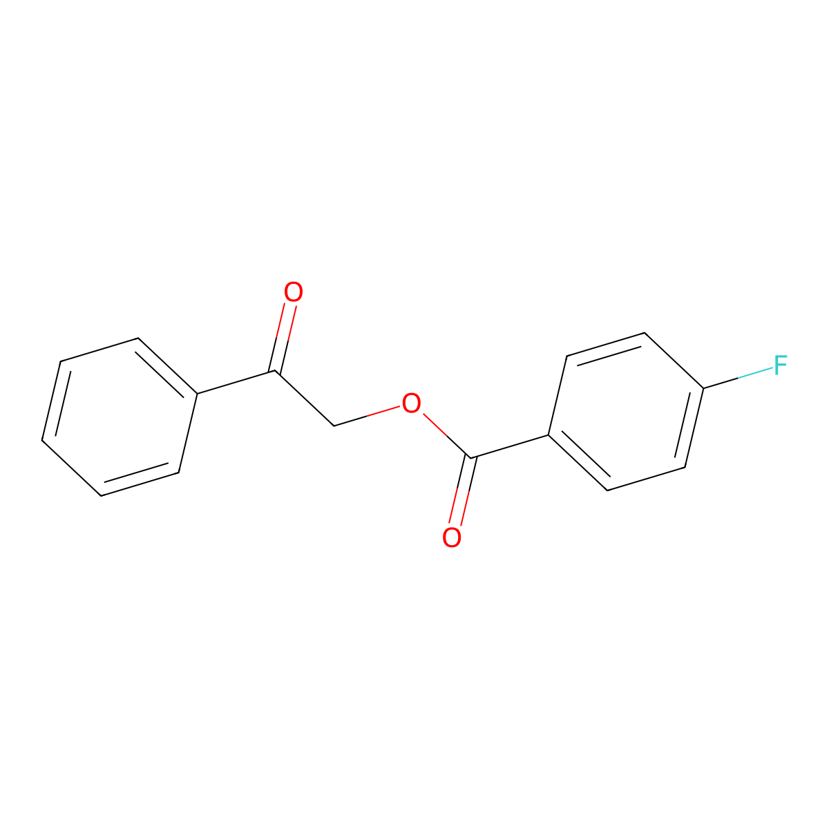 2-Oxo-2-phenylethyl 4-fluorobenzoate molecular structure, CAS 55153-22-5