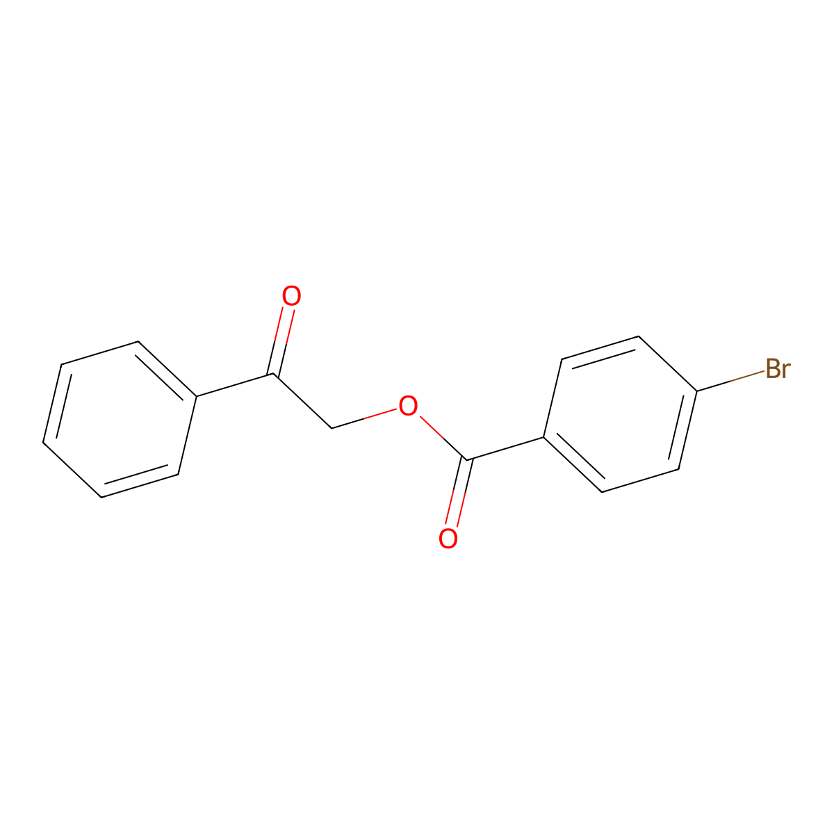 2-Oxo-2-phenylethyl 4-bromobenzoate molecular structure, CAS 55153-26-9