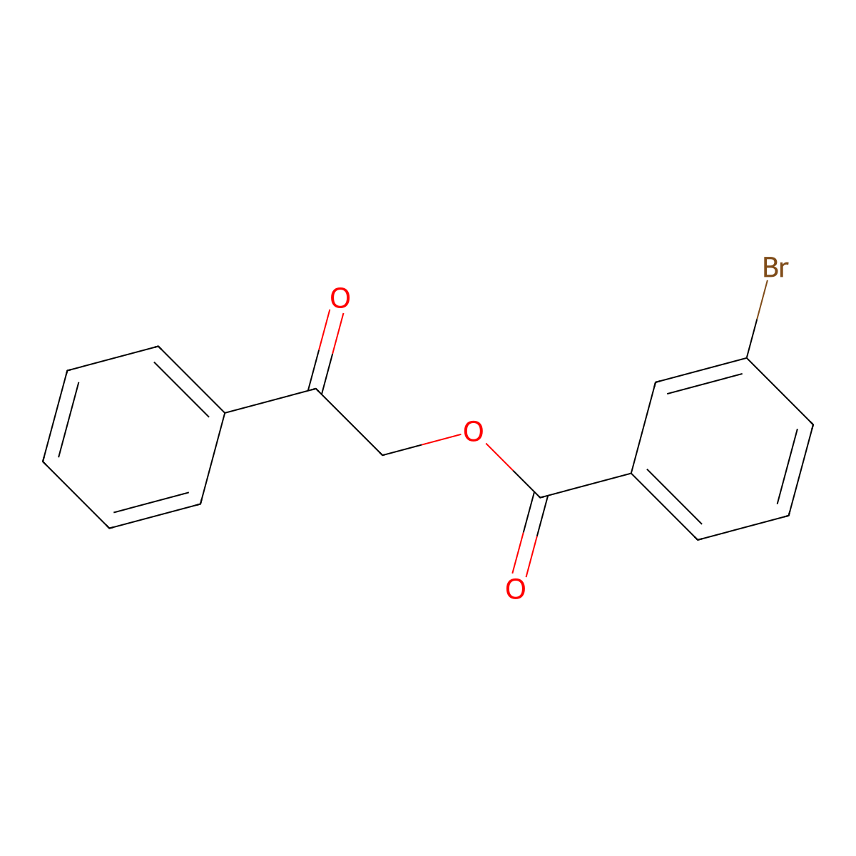 Phenacyl 3-bromobenzoate molecular structure, CAS 55153-27-0