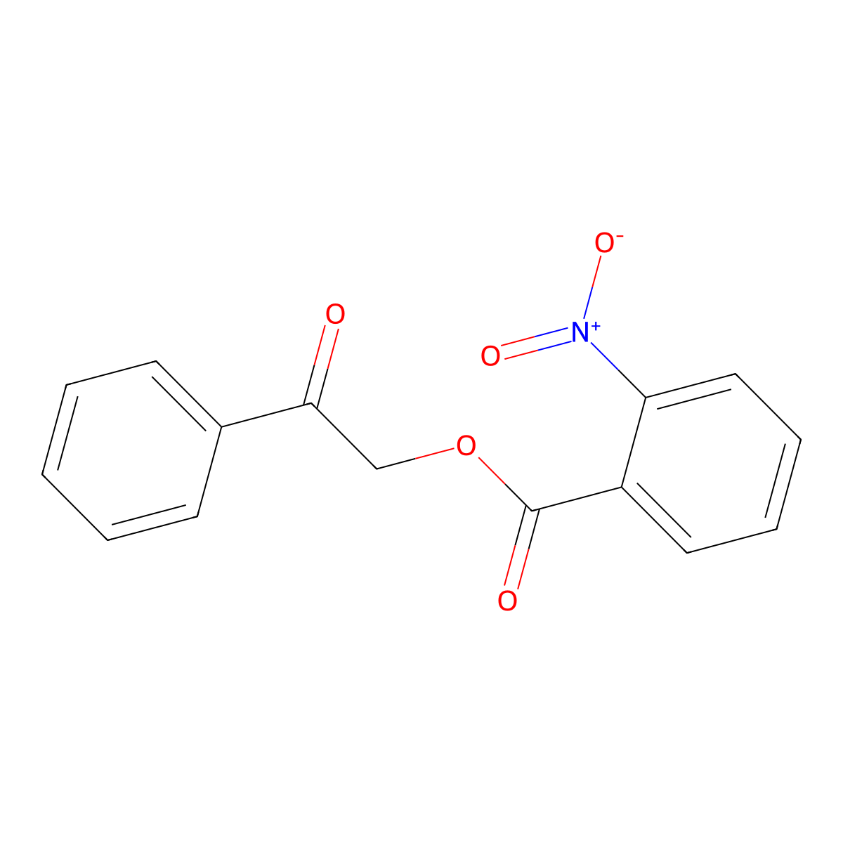 2-Nitrobenzoic acid phenacyl ester molecular structure, CAS 55153-33-8
