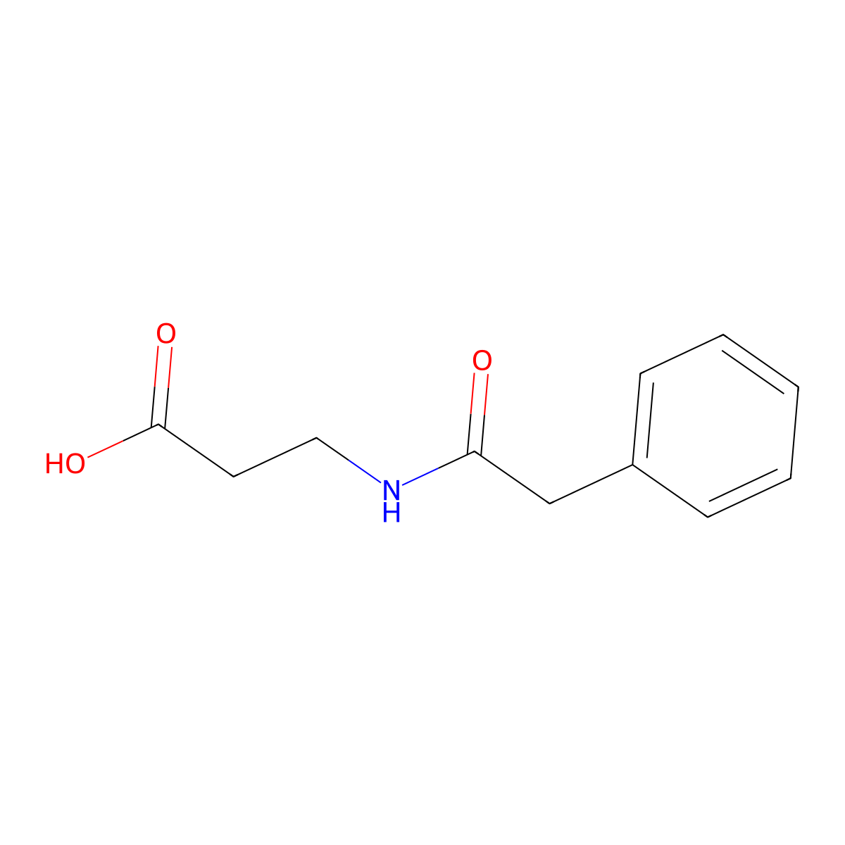 3-(2-Phenylacetamido)propanoic acid molecular structure, CAS 55154-47-7