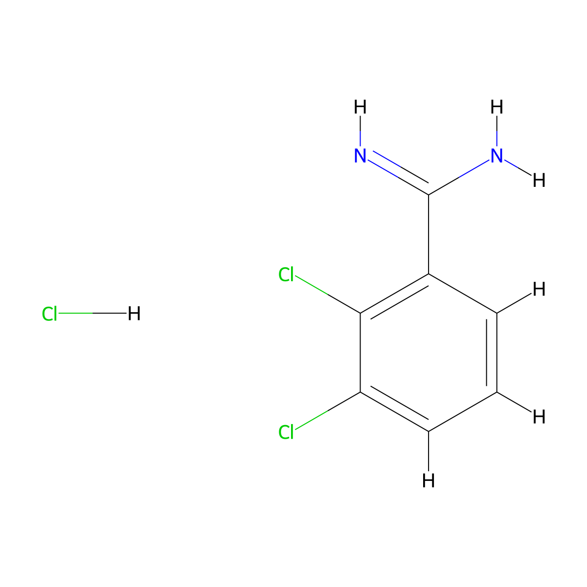 2,3-Dichloro-benzamidine hydrochloride molecular structure, CAS 55154-87-5