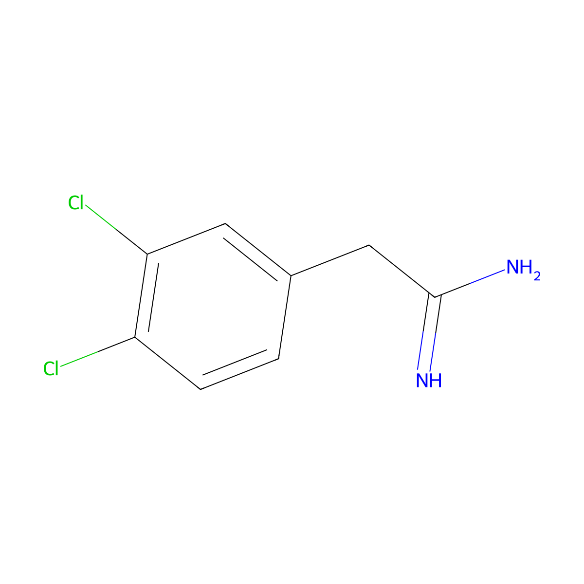 2-(3,4-Dichlorophenyl)acetimidamide molecular structure, CAS 55154-91-1