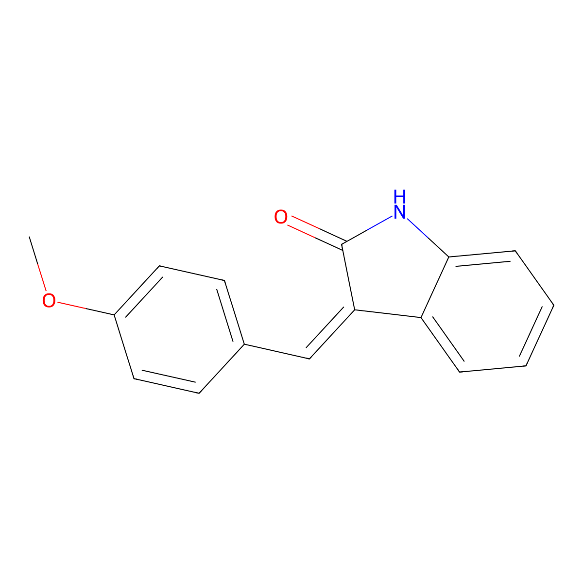 3-(4-Methoxybenzylidene)-oxindole molecular structure, CAS 55160-02-6