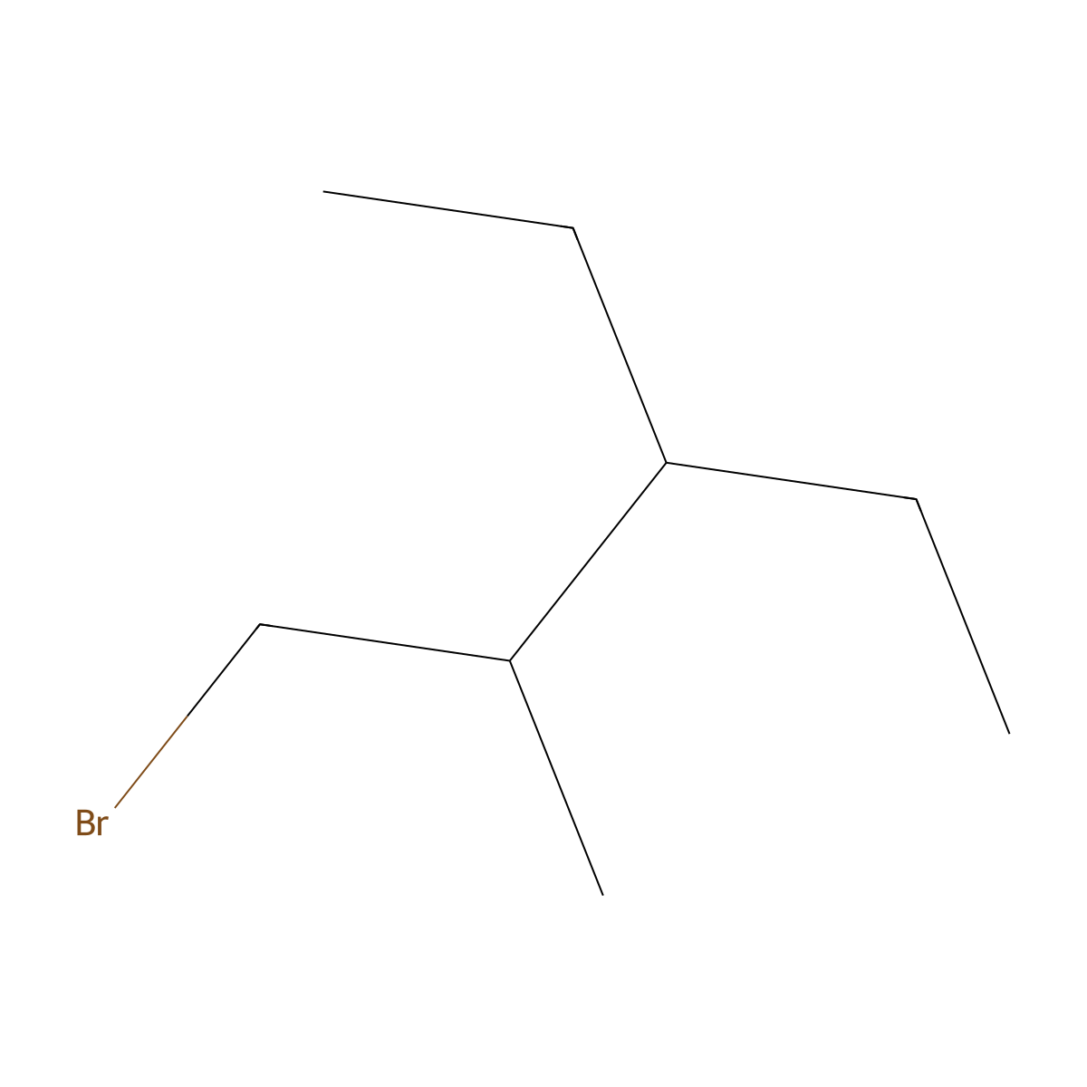 1-Bromo-3-ethyl-2-methylpentane molecular structure, CAS 55160-08-2