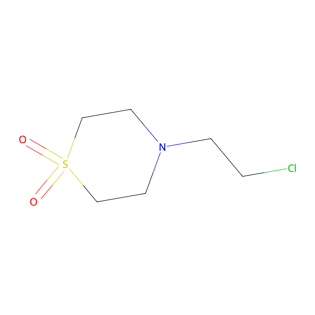 4-(2-Chloroethyl)thiomorpholine 1,1-dioxide molecular structure, CAS 55160-66-2