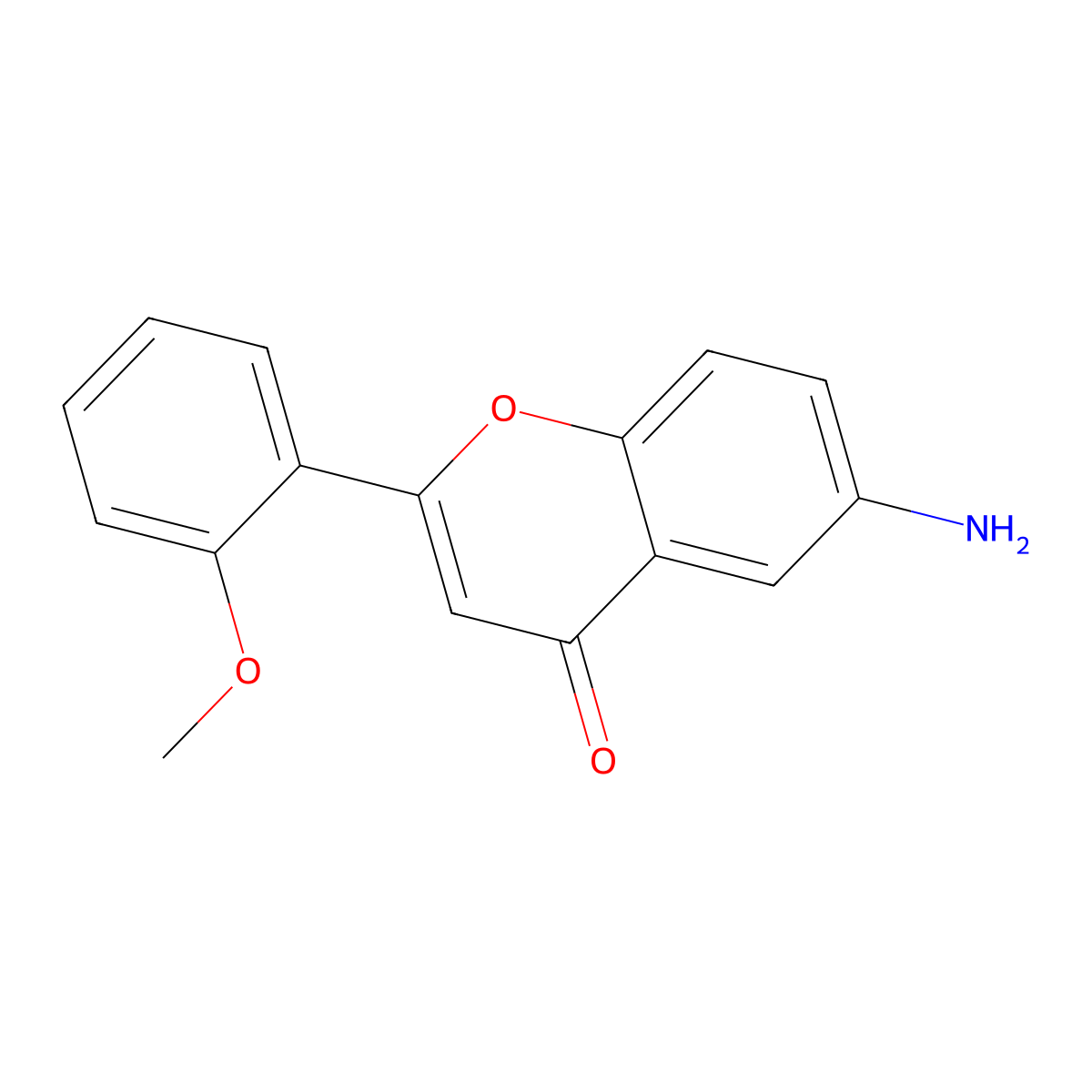 6-Amino-2-(2-methoxyphenyl)chromen-4-one molecular structure, CAS 55160-75-3