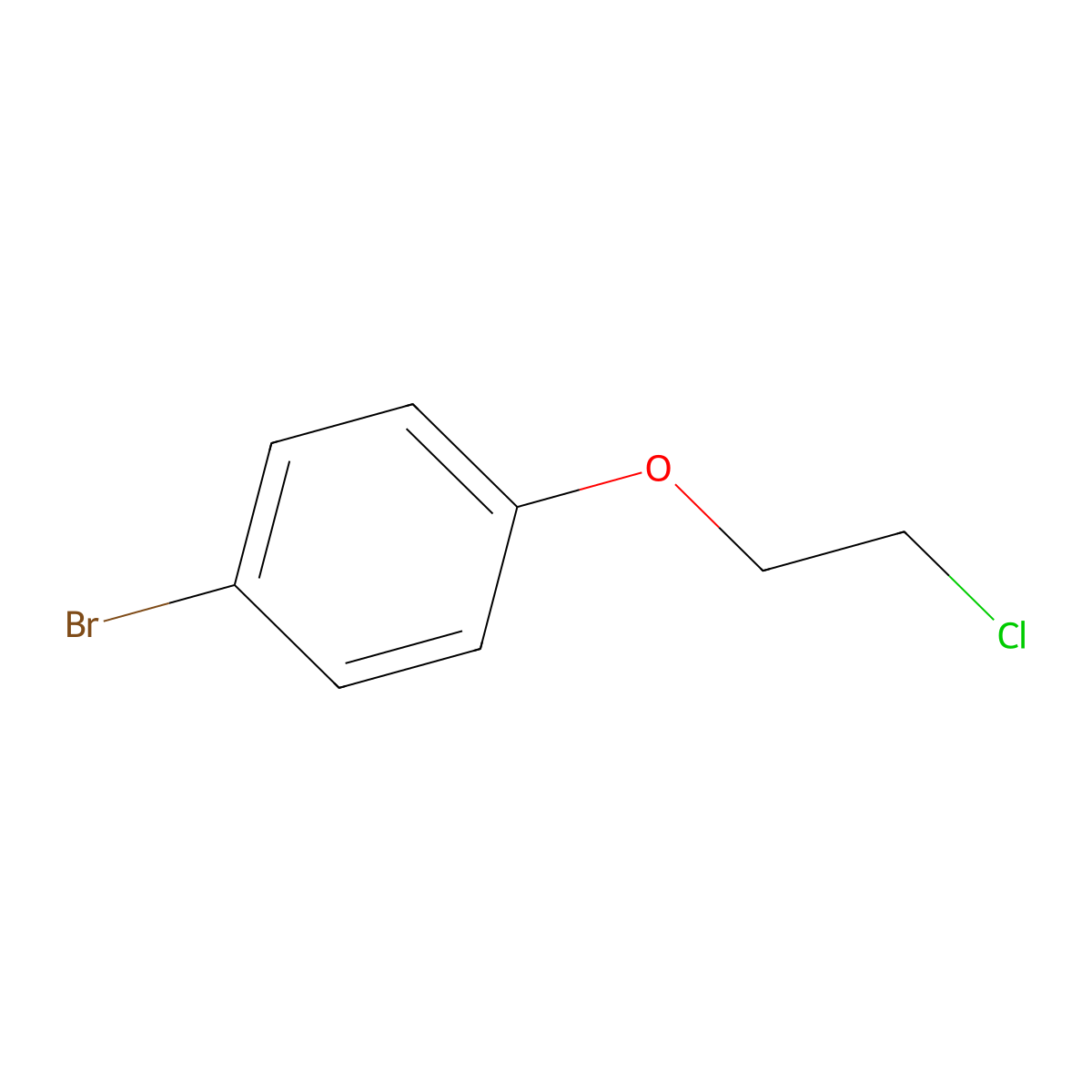 1-Bromo-4-(2-chloroethoxy)benzene molecular structure, CAS 55162-34-0