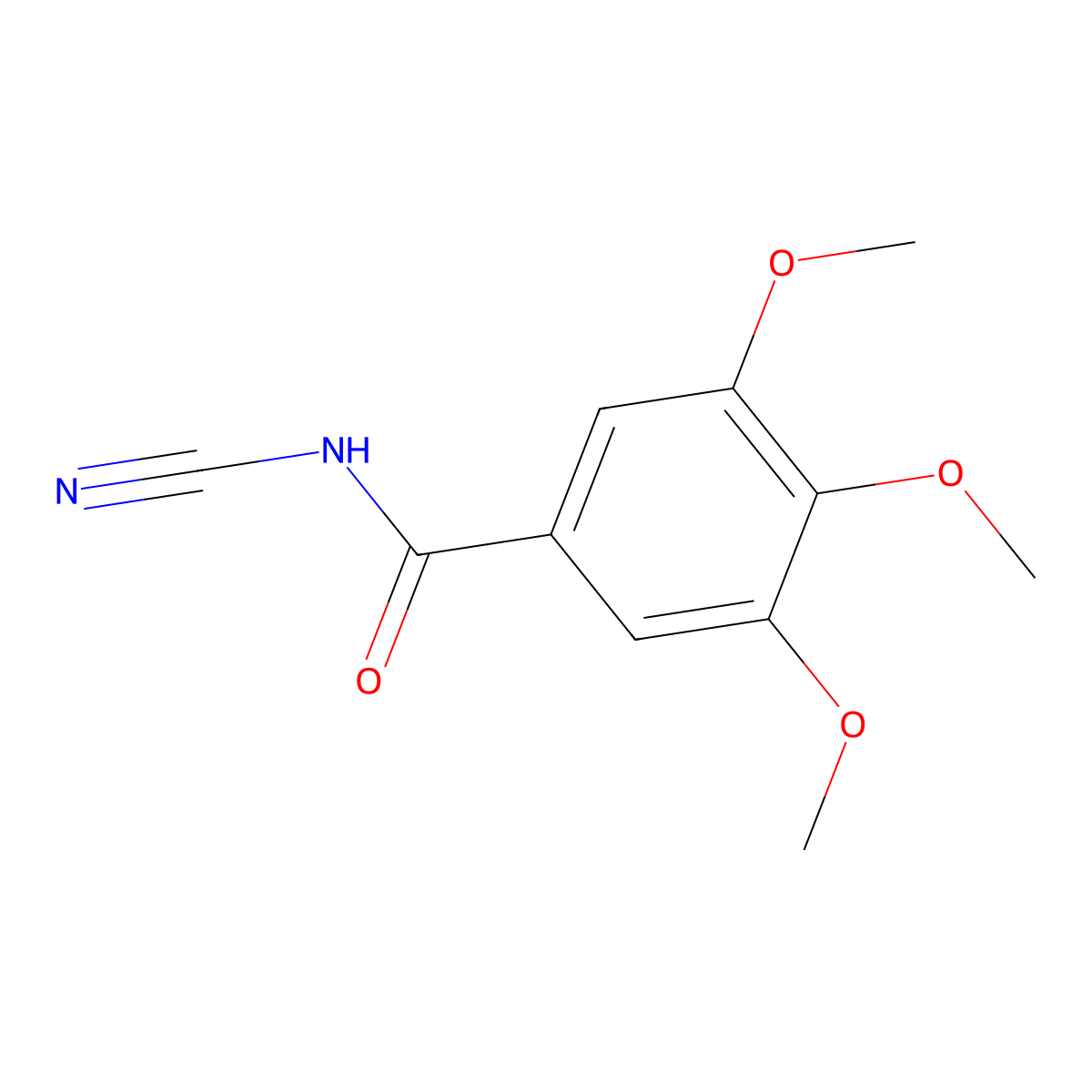 N-cyano-3,4,5-trimethoxybenzamide molecular structure, CAS 55166-99-9