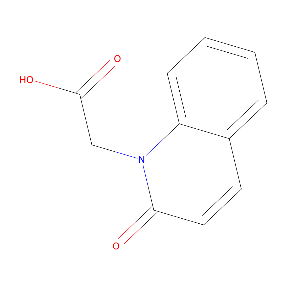 2-Oxo-1(2H)-quinolineacetic acid molecular structure, CAS 55170-65-5