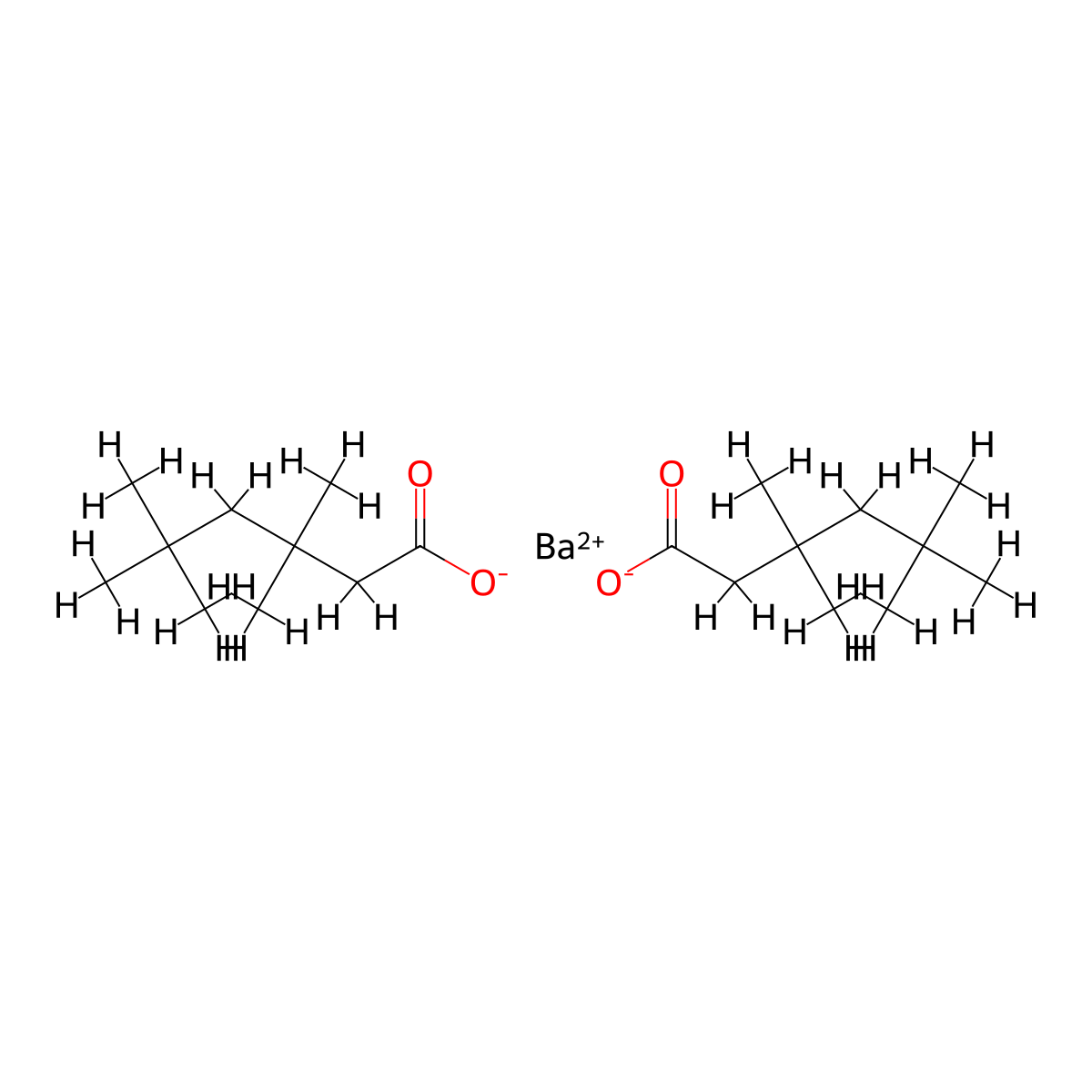 Barium neodecanoate molecular structure, CAS 55172-98-0