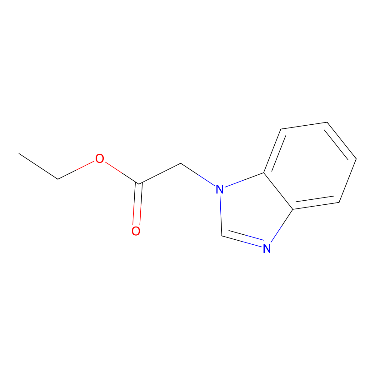 Ethyl 1H-benzimidazole-1-acetate molecular structure, CAS 55175-50-3