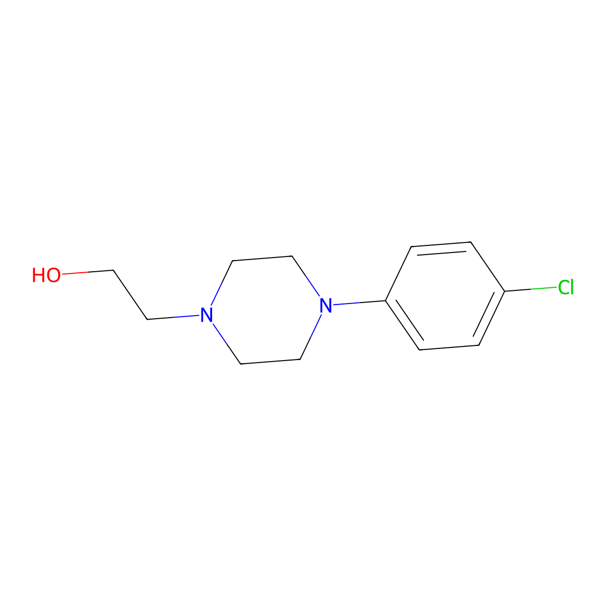 2-[4-(4-Chlorophenyl)piperazin-1-yl]ethanol molecular structure, CAS 55179-20-9