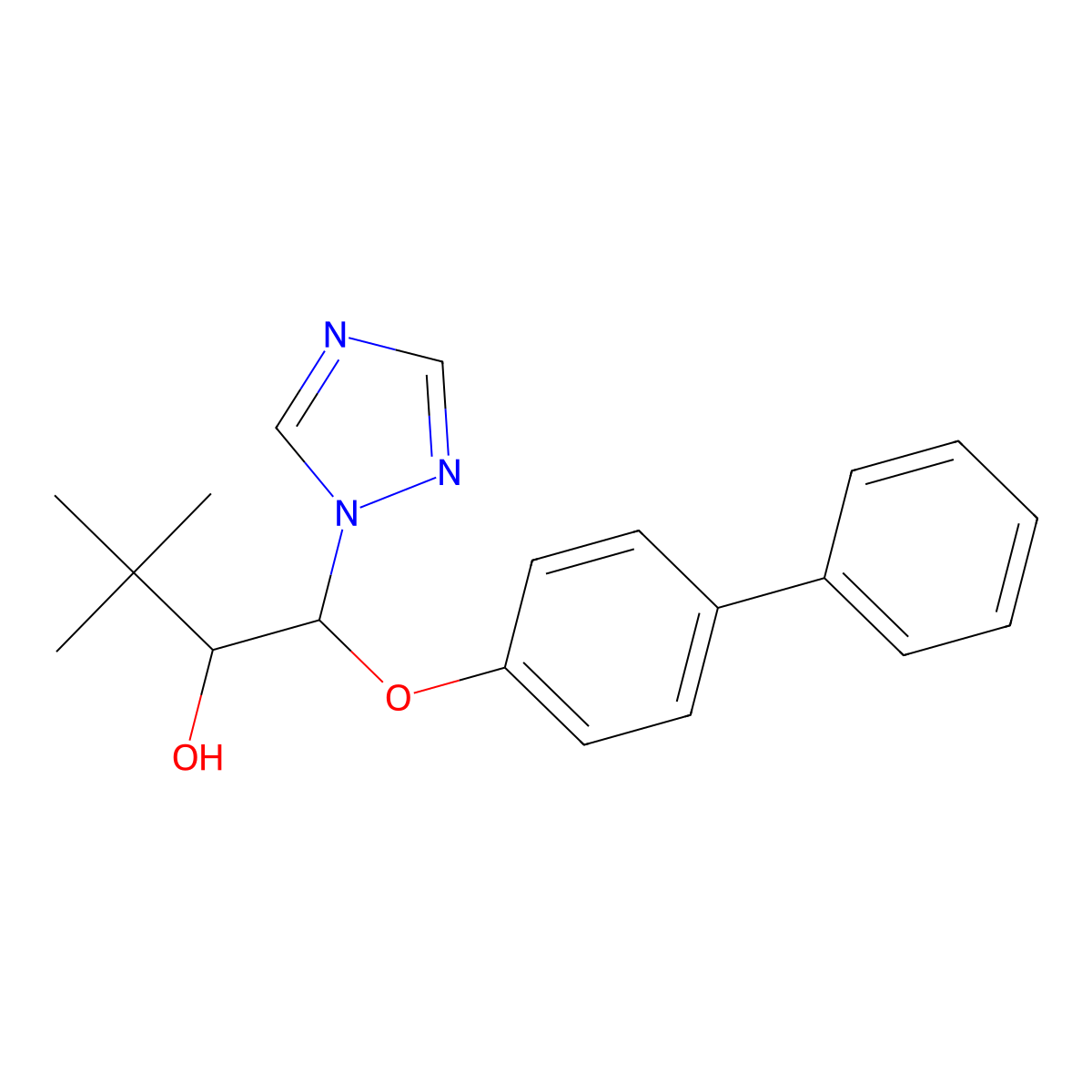 Bitertanol molecular structure, CAS 55179-31-2