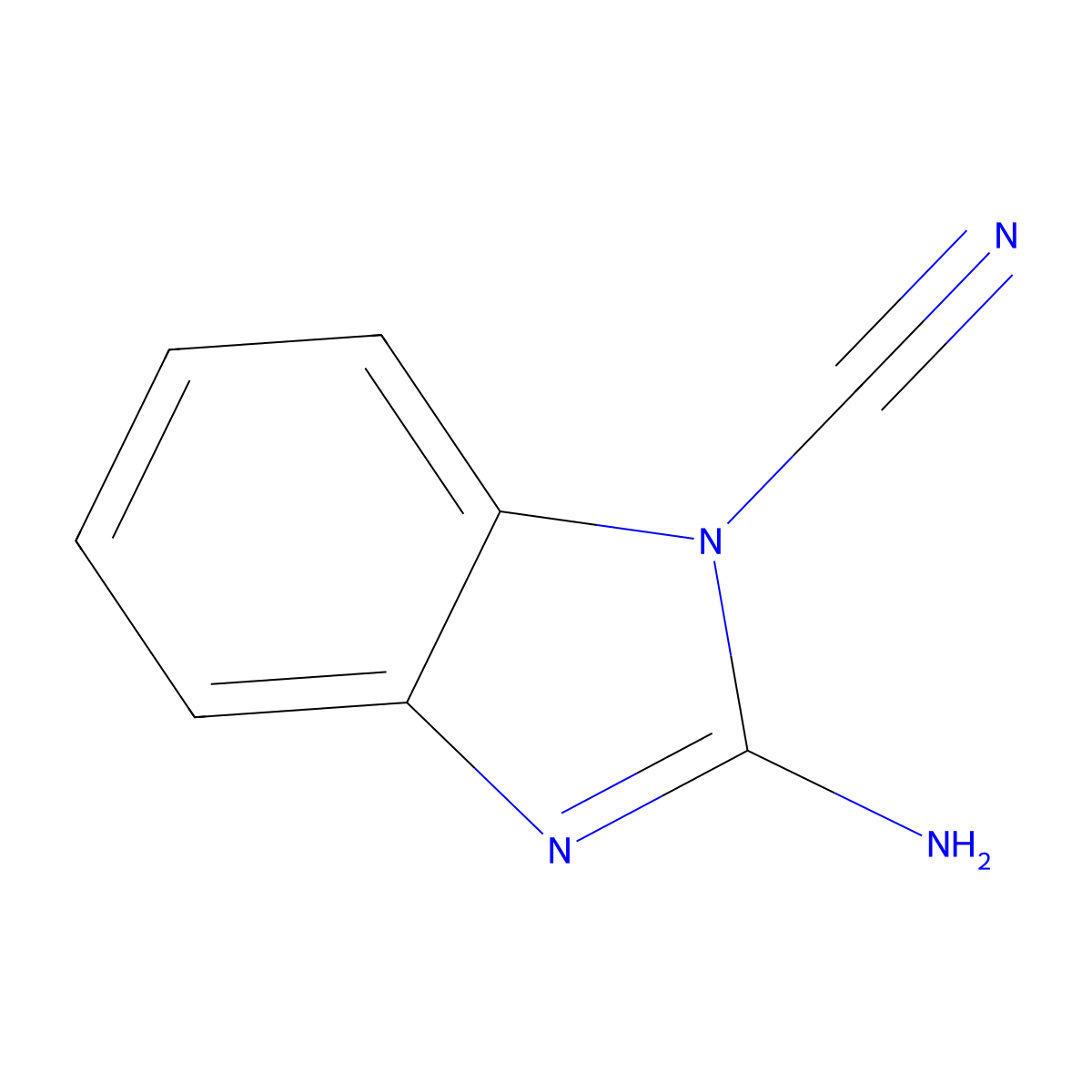 2-Aminobenzimidazole-1-carbonitrile molecular structure, CAS 55179-78-7
