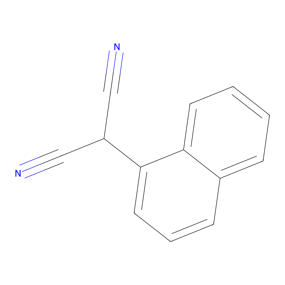 1-Naphthylmalononitrile molecular structure, CAS 5518-09-2