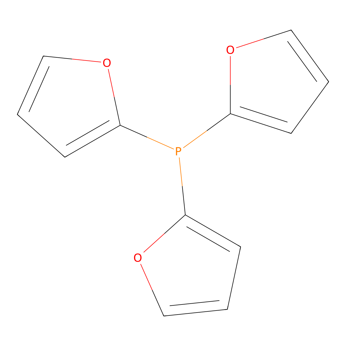 Tri(furan-2-yl)phosphine molecular structure, CAS 5518-52-5
