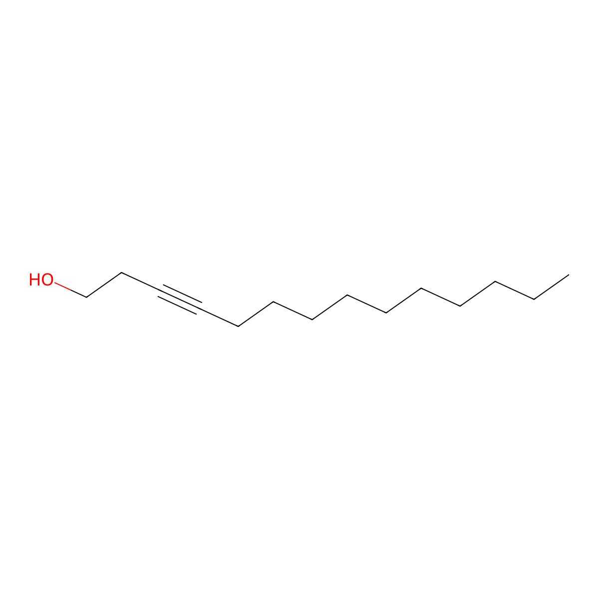 3-Tetradecyn-1-ol molecular structure, CAS 55182-74-6