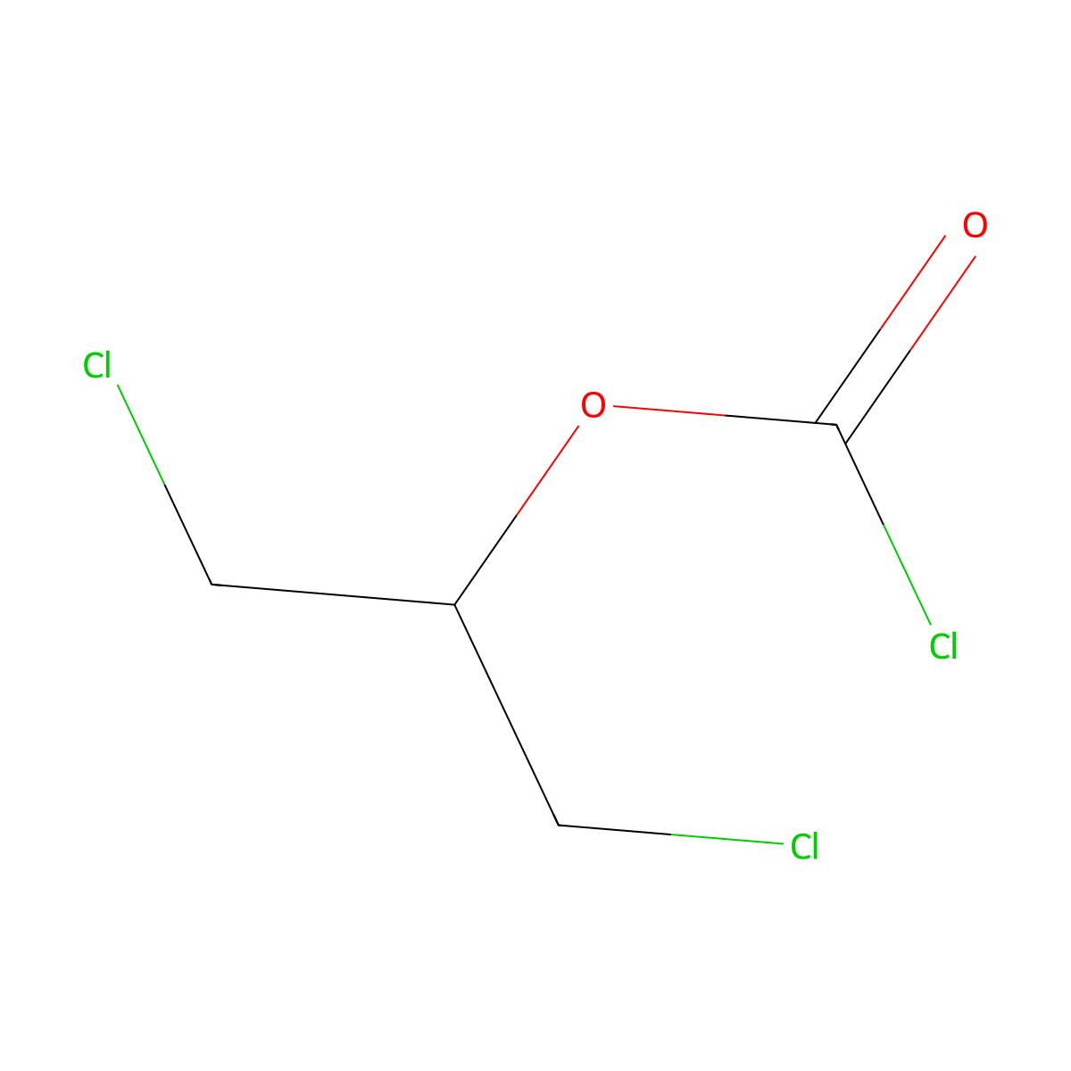 1,3-Dichloropropan-2-yl chloroformate molecular structure, CAS 55183-48-7