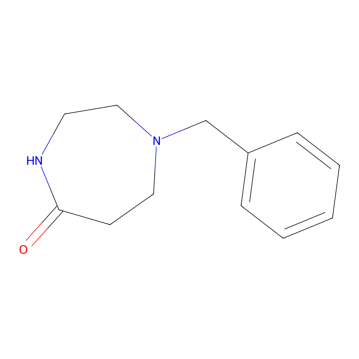 1-Benzyl-1,4-diazepan-5-one molecular structure, CAS 55186-89-5