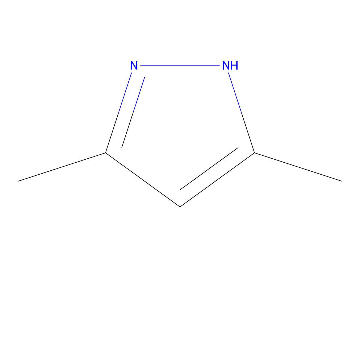 3,4,5-Trimethylpyrazole molecular structure, CAS 5519-42-6