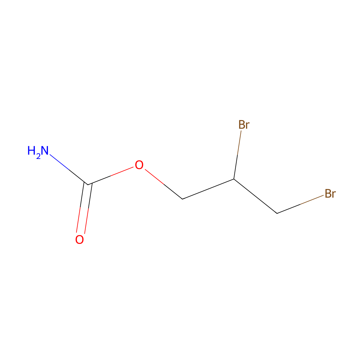 2,3-Dibromopropyl carbamate molecular structure, CAS 55190-46-0