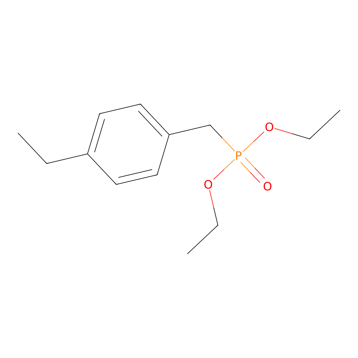 Diethyl [(4-ethylphenyl)methyl]phosphonate molecular structure, CAS 55190-52-8