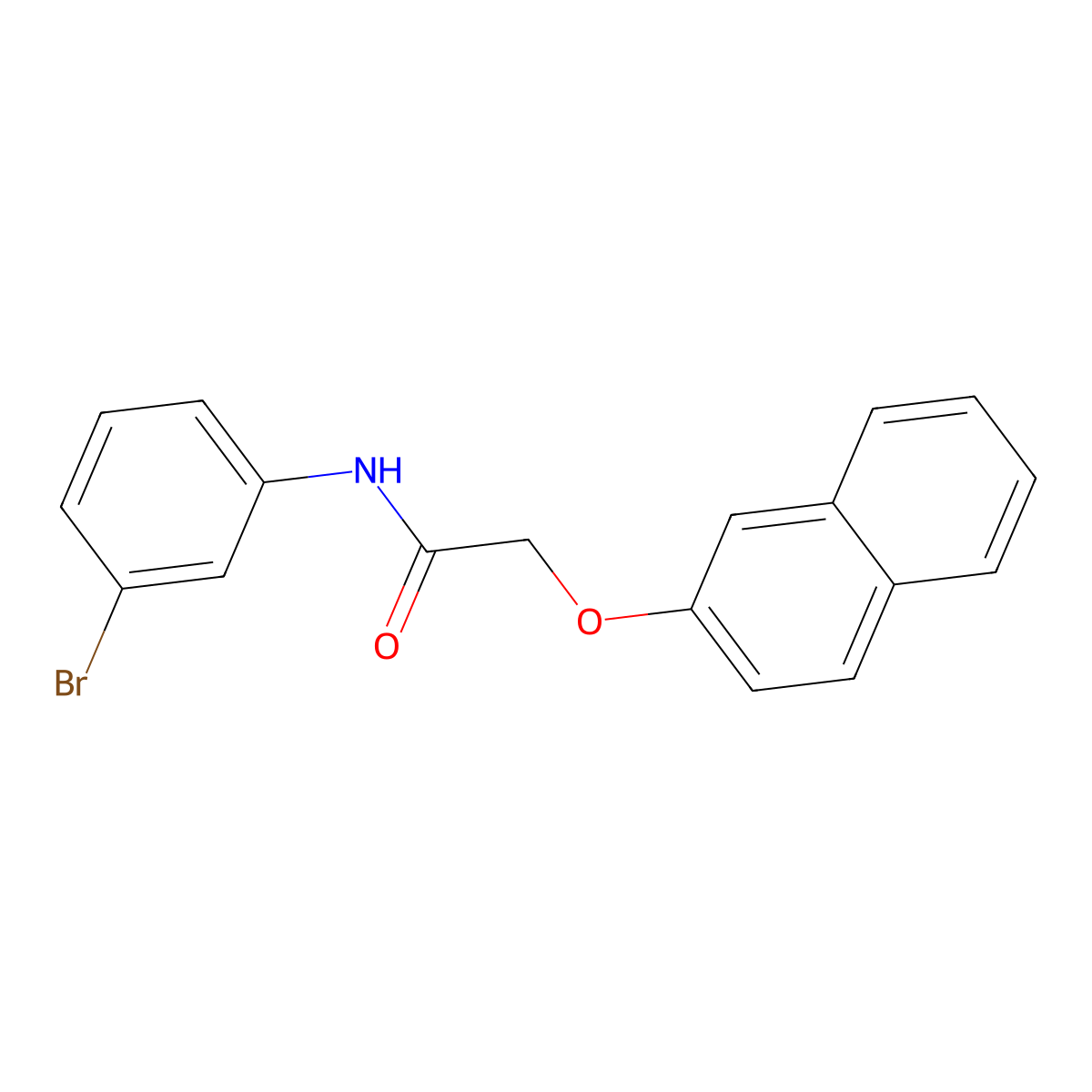N-(3-bromophenyl)-2-naphthalen-2-yloxyacetamide molecular structure, CAS 551900-61-9