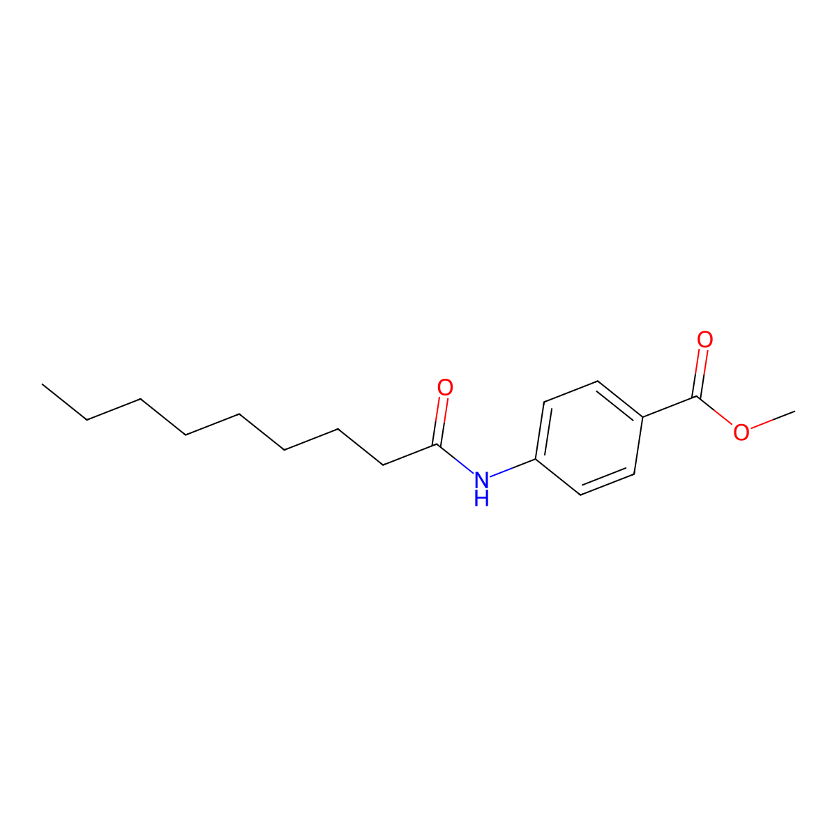 Methyl 4-(nonanoylamino)benzoate molecular structure, CAS 551901-00-9