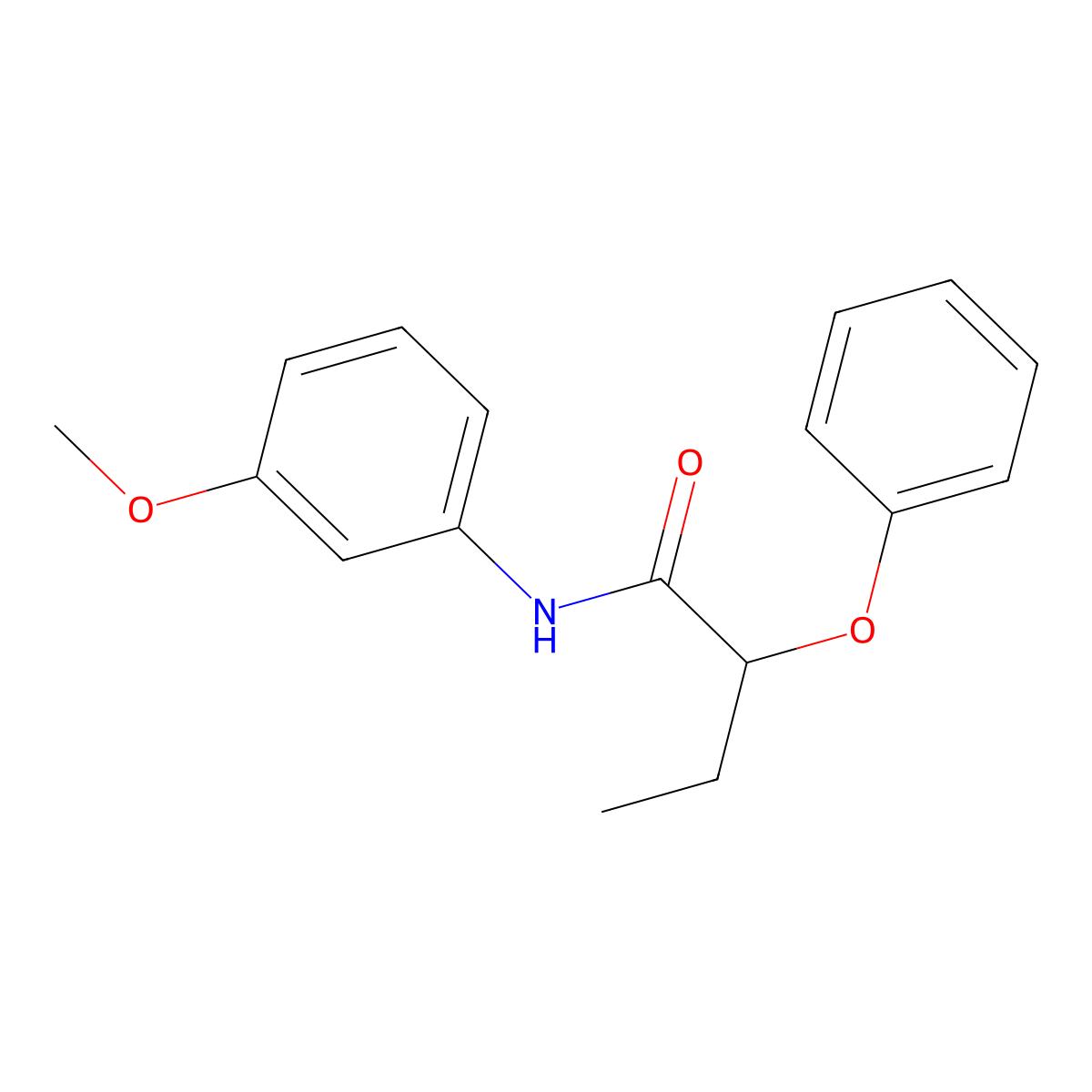 N-(3-methoxyphenyl)-2-phenoxybutanamide molecular structure, CAS 551906-84-4