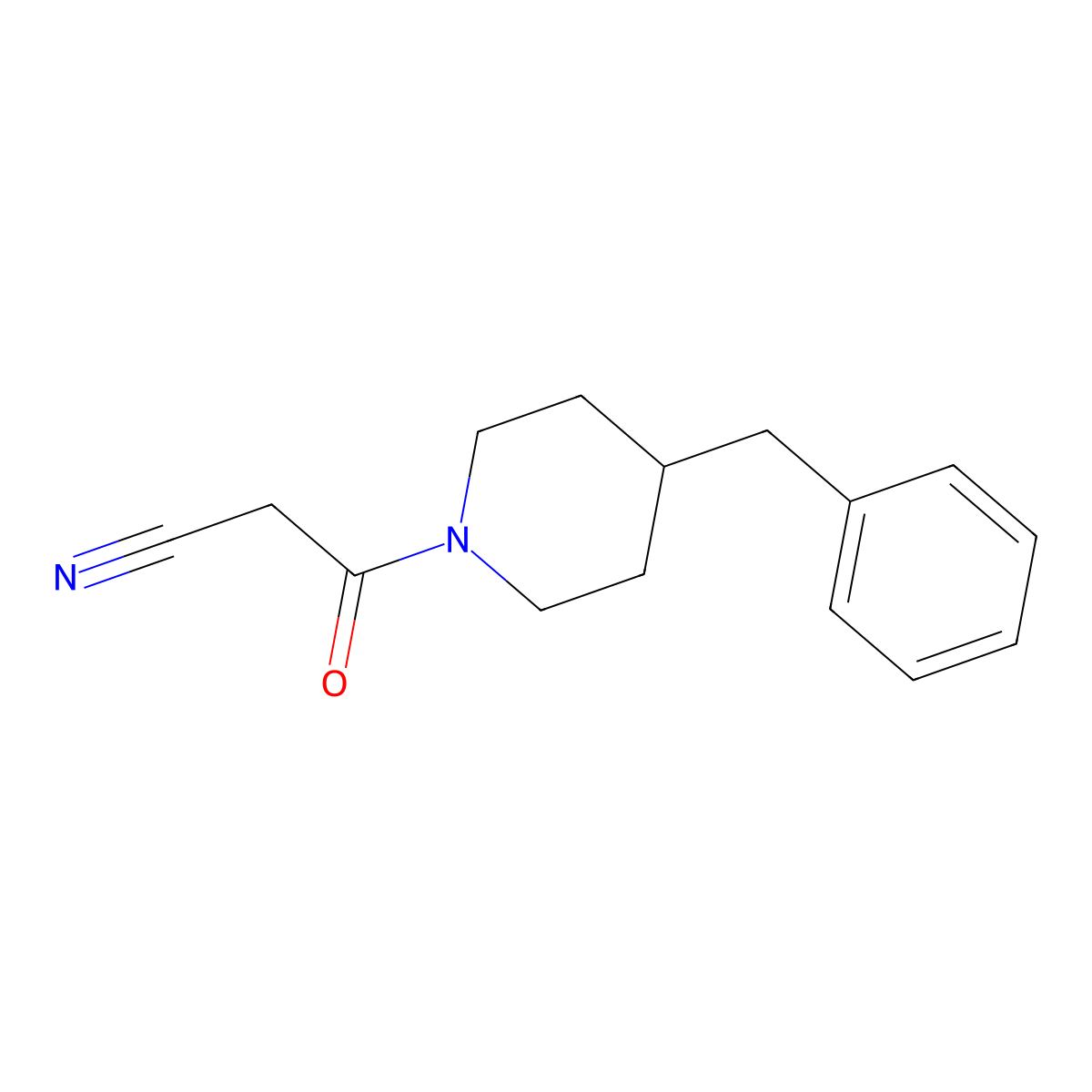 3-(4-Benzylpiperidin-1-yl)-3-oxopropanenitrile molecular structure, CAS 551907-33-6