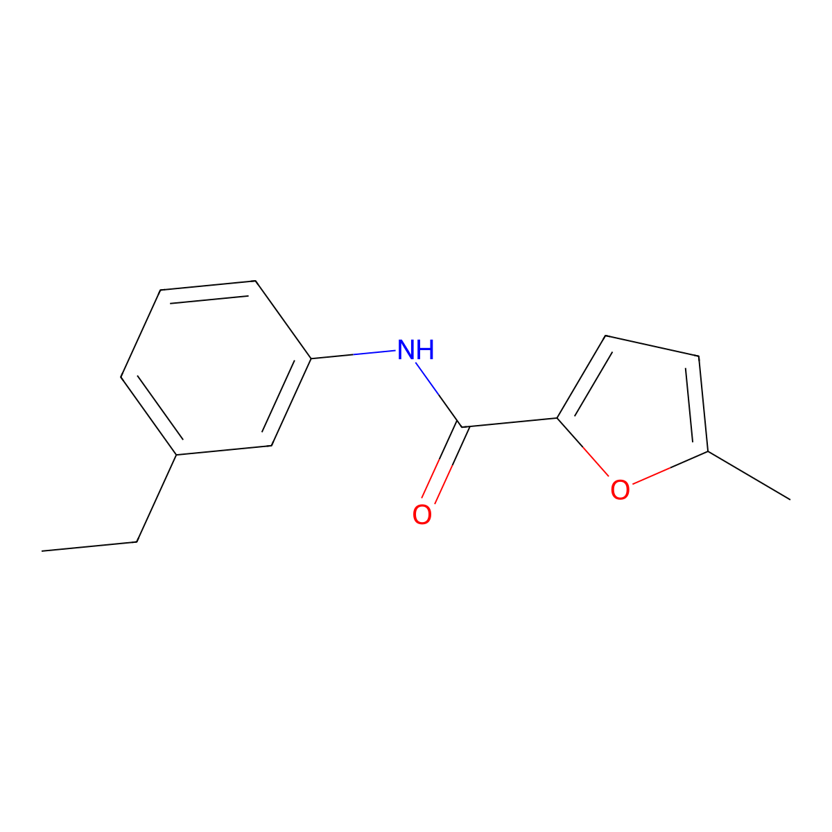 N-(3-ethylphenyl)-5-methylfuran-2-carboxamide molecular structure, CAS 551907-44-9