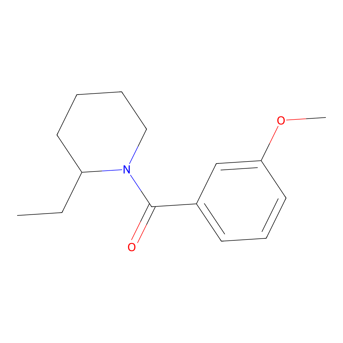 (2-Ethylpiperidin-1-yl)-(3-methoxyphenyl)methanone molecular structure, CAS 551907-72-3