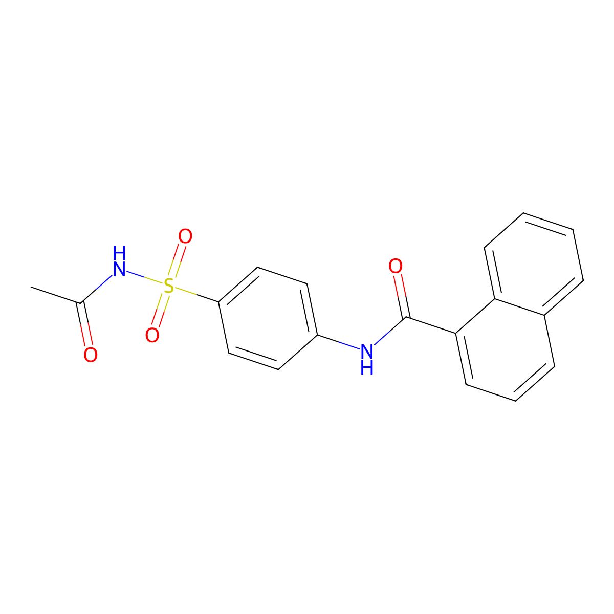 N-[4-(acetylsulfamoyl)phenyl]naphthalene-1-carboxamide molecular structure, CAS 551908-71-5