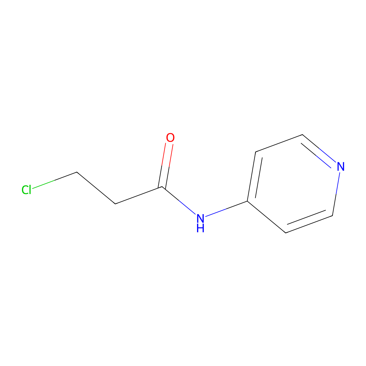 3-chloro-N-pyridin-4-ylpropanamide molecular structure, CAS 551909-00-3