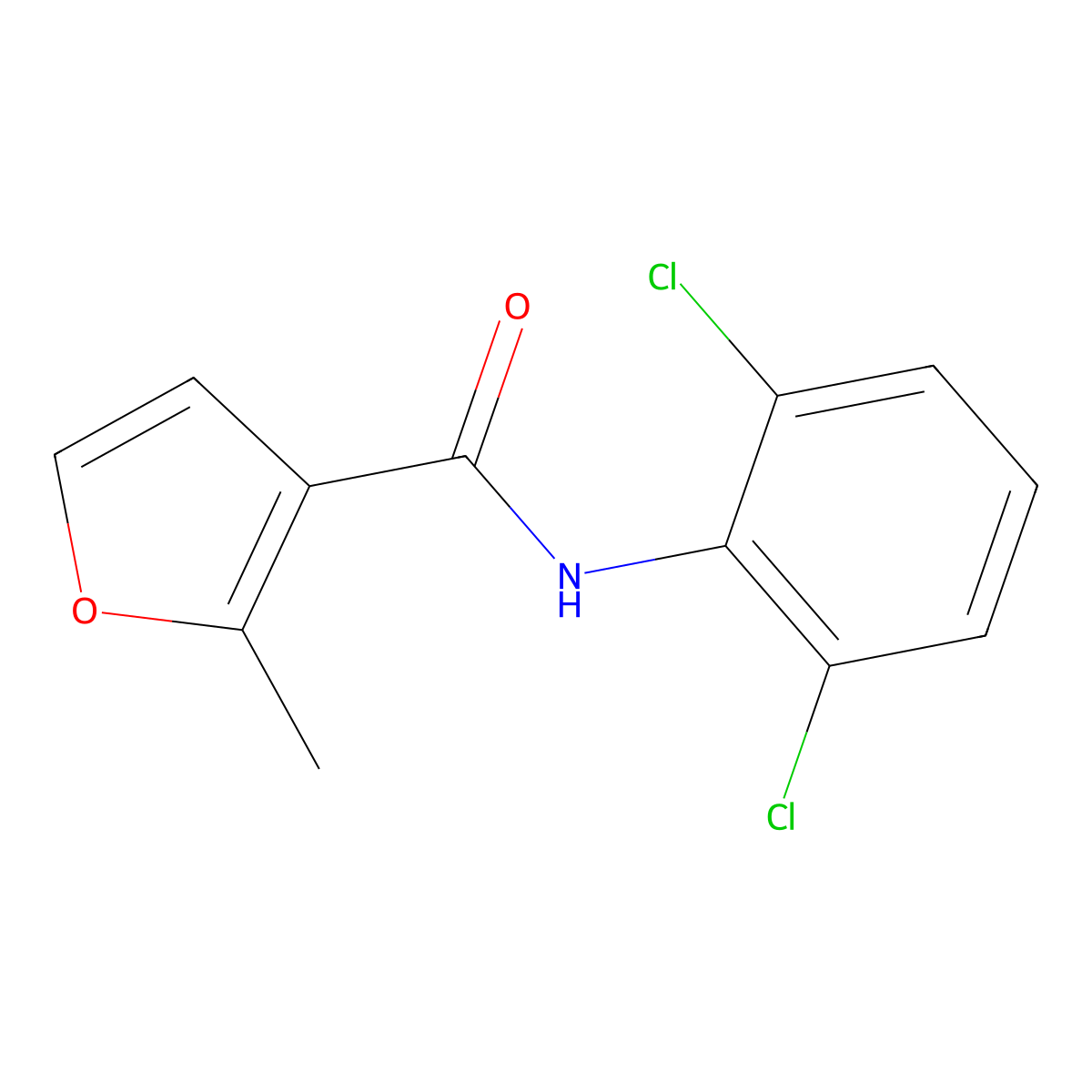 N-(2,6-dichlorophenyl)-2-methylfuran-3-carboxamide molecular structure, CAS 551909-18-3