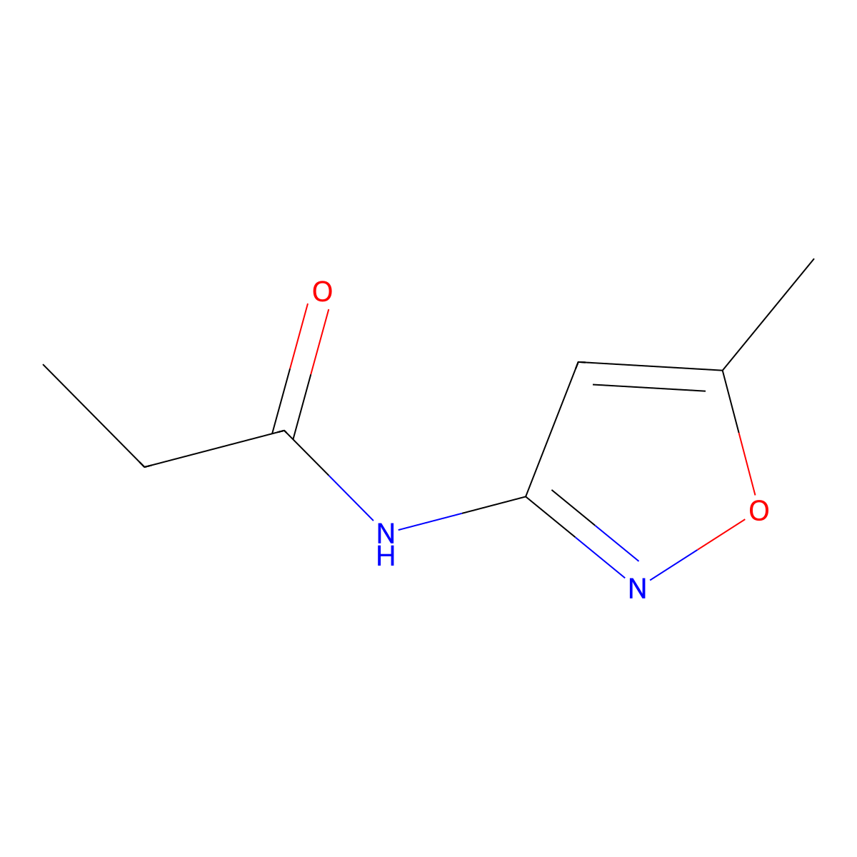 N-(5-Methyl-3-isoxazolyl)propanamide molecular structure, CAS 551909-22-9