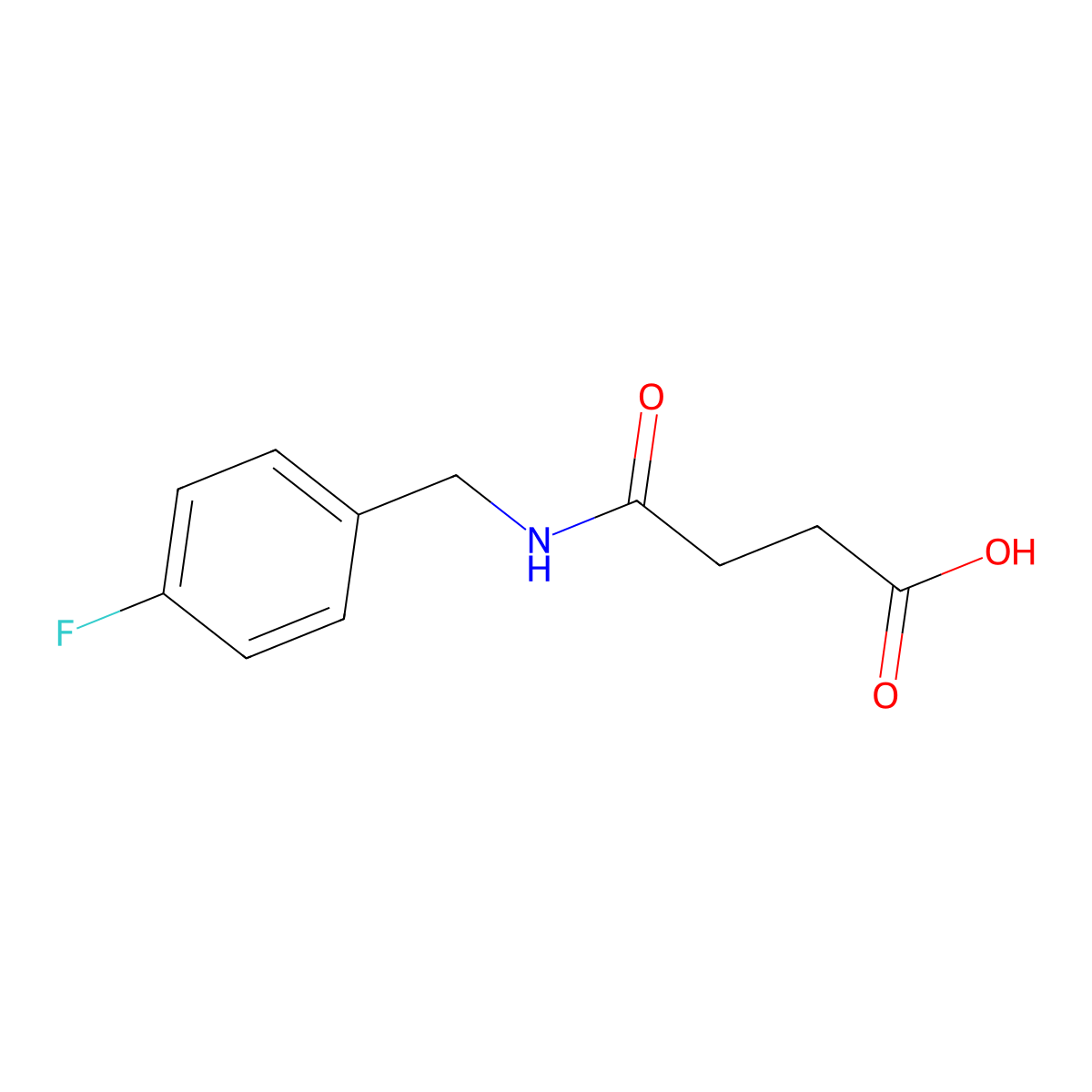 4-[(4-Fluorobenzyl)amino]-4-oxobutanoic acid molecular structure, CAS 551909-65-0