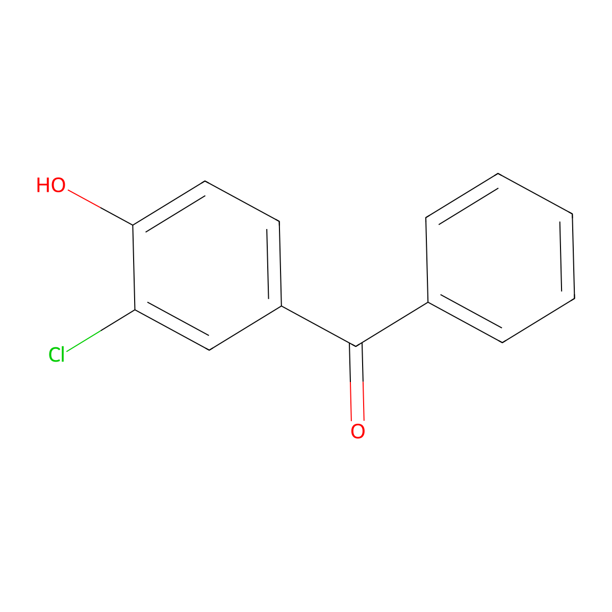 Methanone, (3-chloro-4-hydroxyphenyl)phenyl- molecular structure, CAS 55191-20-3