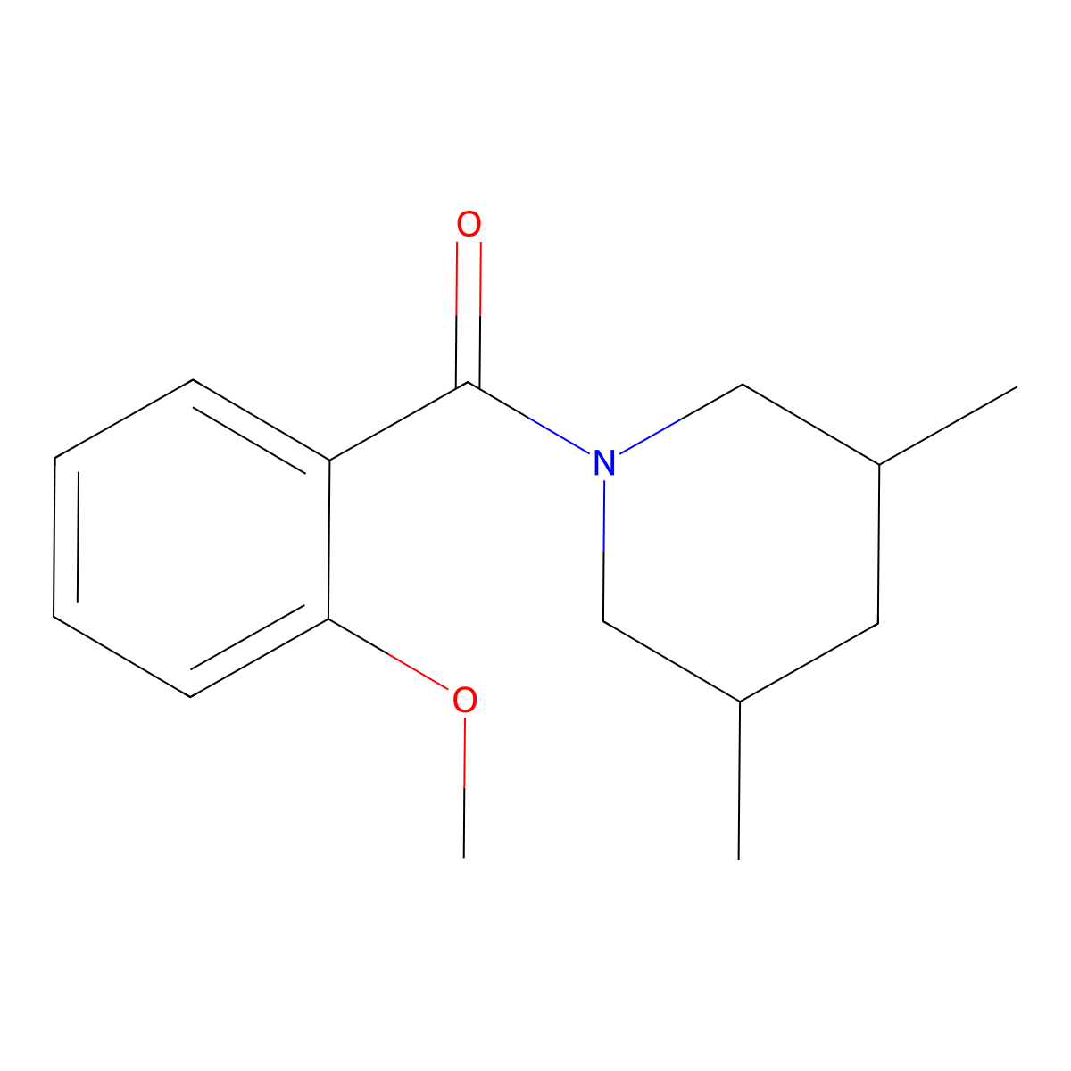 3,5-Dimethylpiperidyl 2-methoxyphenyl ketone molecular structure, CAS 551910-88-4