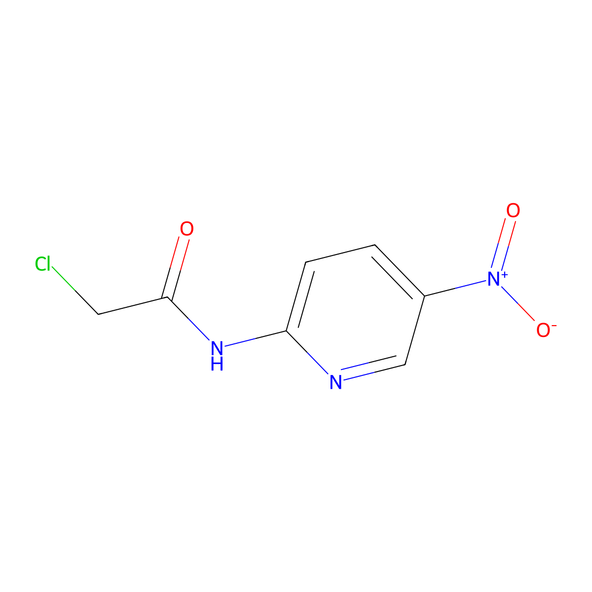 2-chloro-N-(5-nitropyridin-2-yl)acetamide molecular structure, CAS 551911-95-6