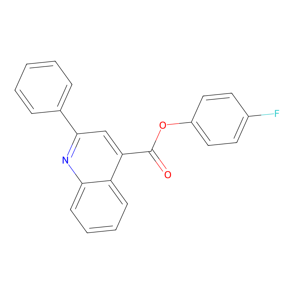 4-Fluorophenyl 2-phenylquinoline-4-carboxylate molecular structure, CAS 551919-13-2