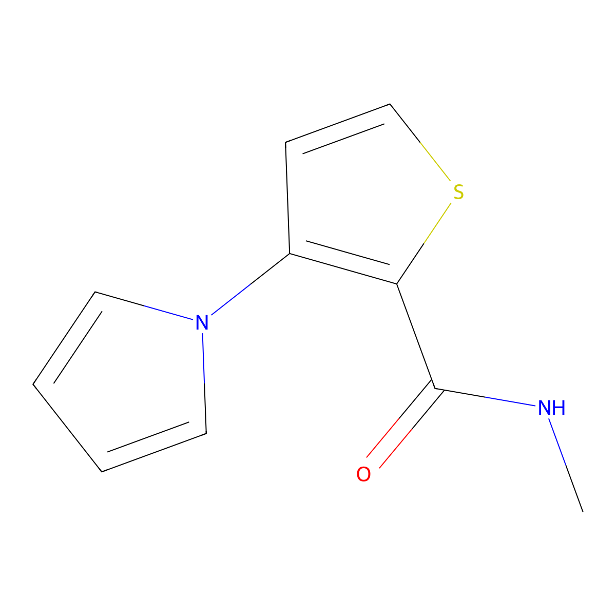N-methyl-3-(1H-pyrrol-1-yl)-2-thiophenecarboxamide molecular structure, CAS 551920-78-6