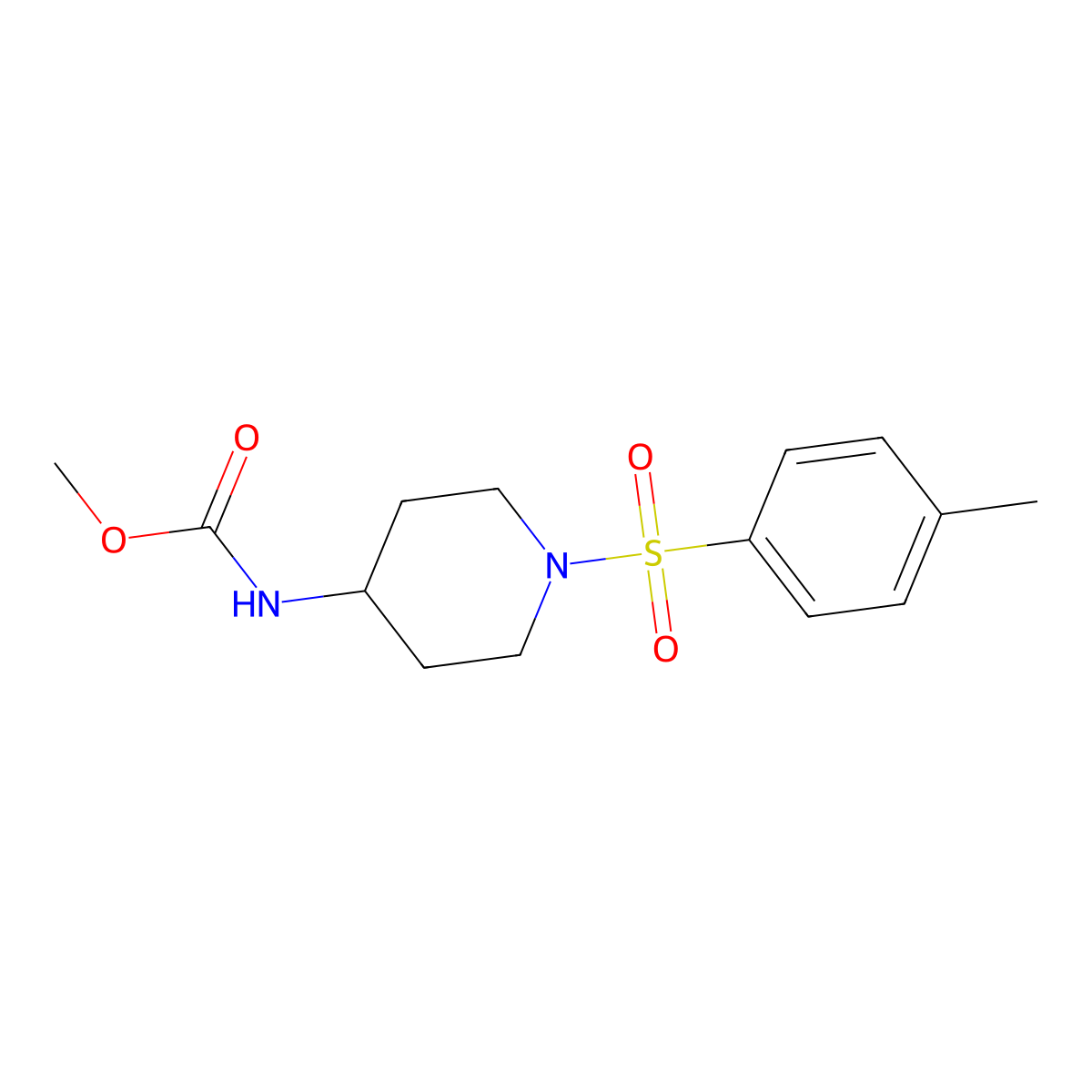 methyl N-{1-[(4-methylphenyl)sulfonyl]-4-piperidinyl}carbamate molecular structure, CAS 551920-82-2