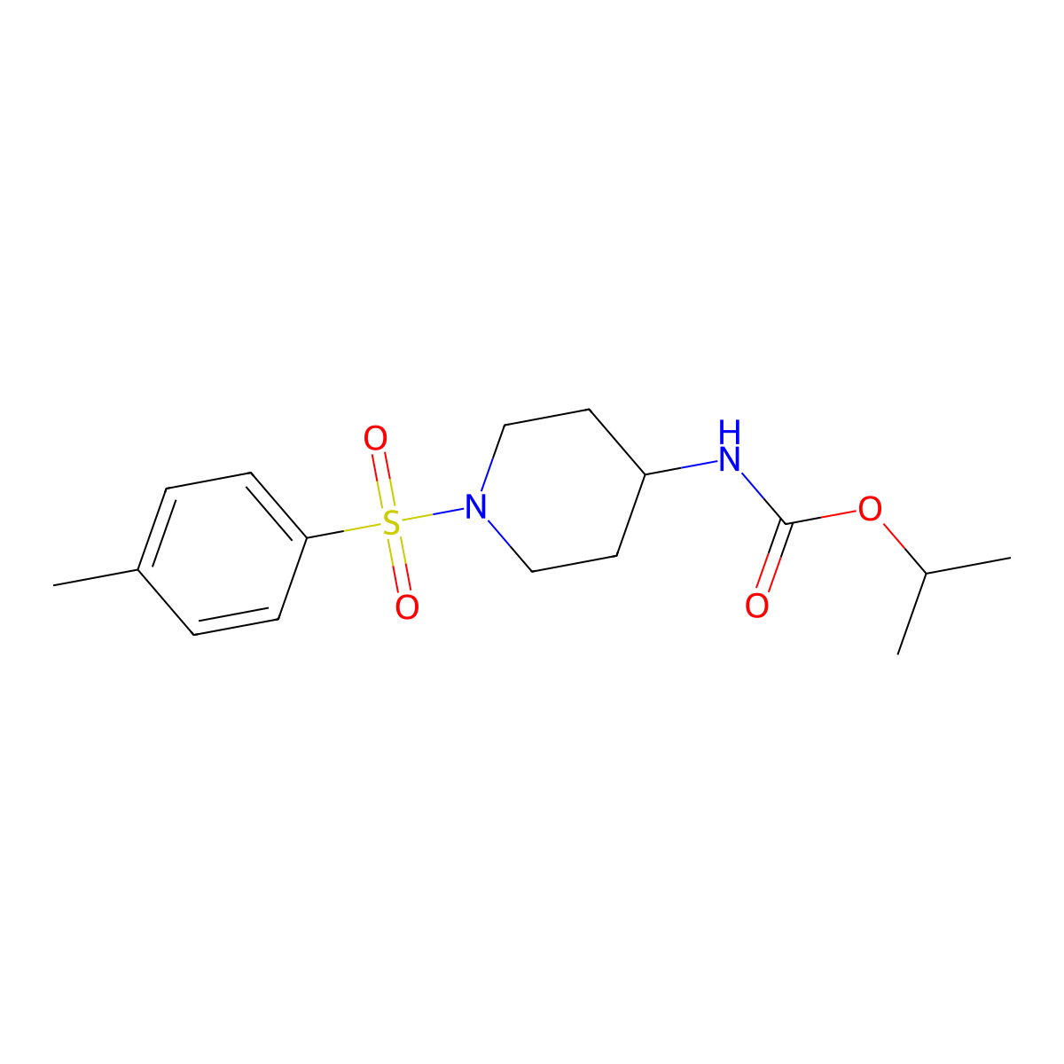 isopropyl N-{1-[(4-methylphenyl)sulfonyl]-4-piperidinyl}carbamate molecular structure, CAS 551920-83-3