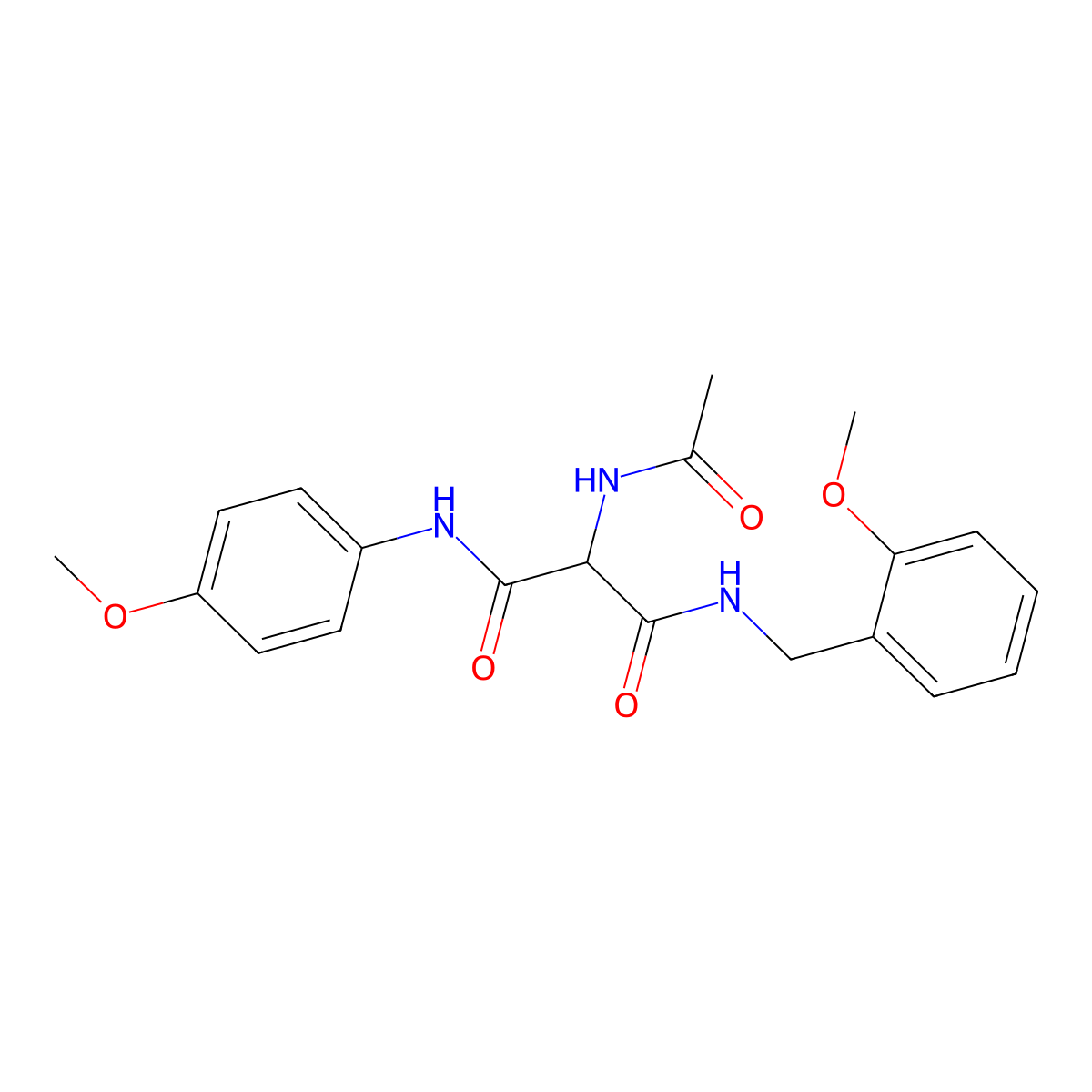 2-(acetylamino)-N~1~-(2-methoxybenzyl)-N~3~-(4-methoxyphenyl)malonamide molecular structure, CAS 551921-06-3
